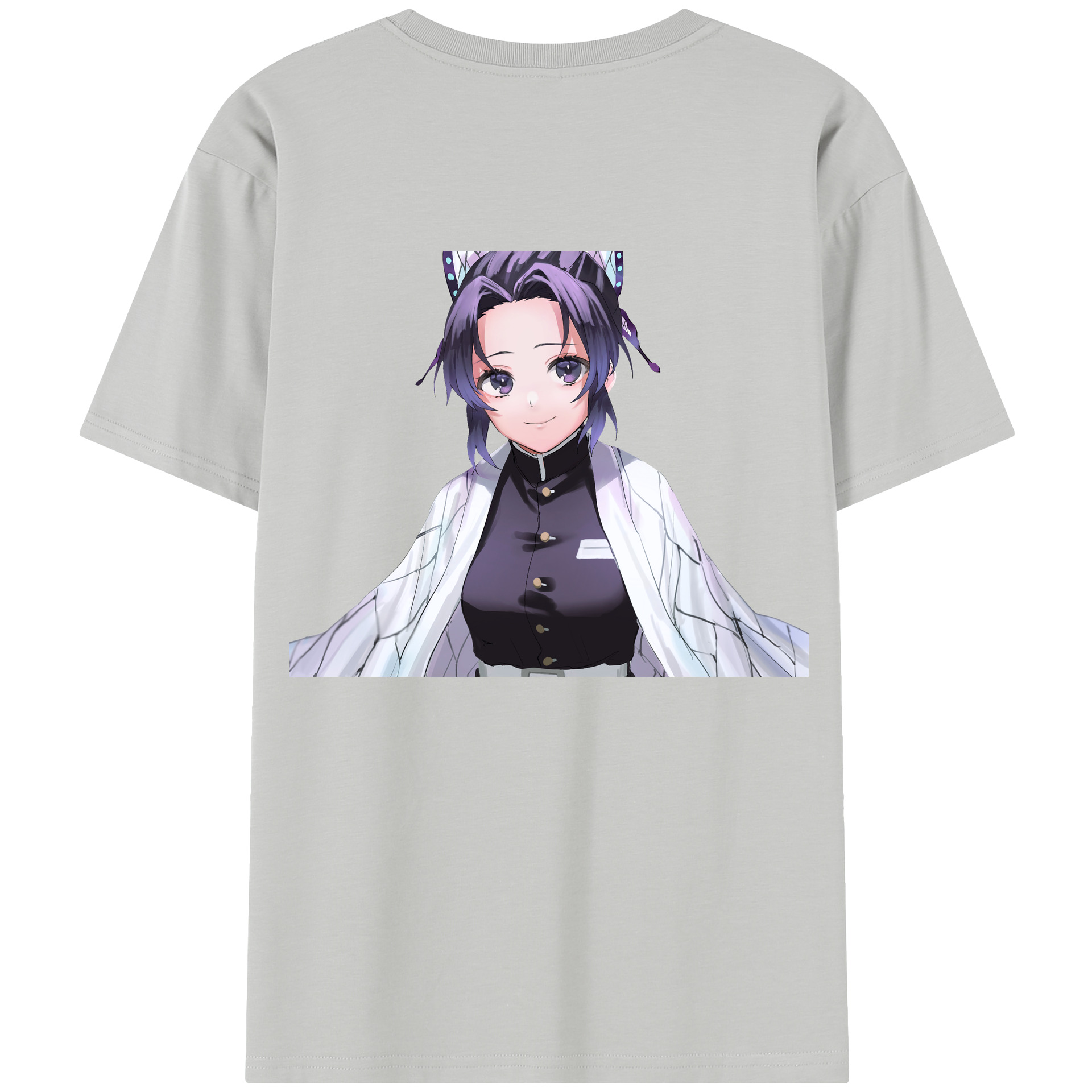 （画像用） 鬼滅の刃（きめつのやいば）蟲柱-胡蝶 しのぶ／こちょう しのぶ Kochou Shinobu レディース半袖Tシャツ(バックプリント)