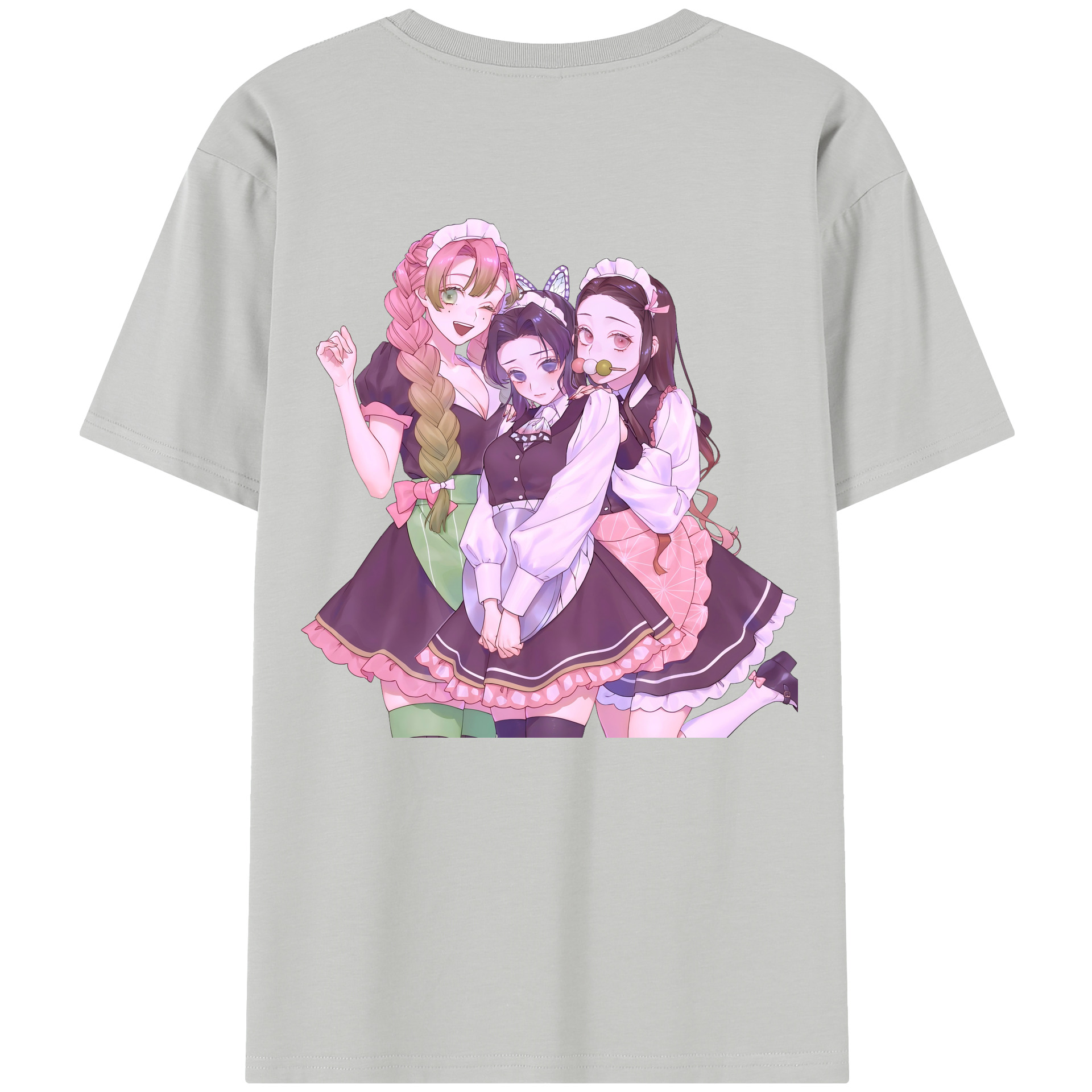 （画像用） 鬼滅の刃（きめつのやいば）蟲柱-胡蝶 しのぶ／こちょう しのぶ Kochou Shinobu レディース半袖Tシャツ(バックプリント)