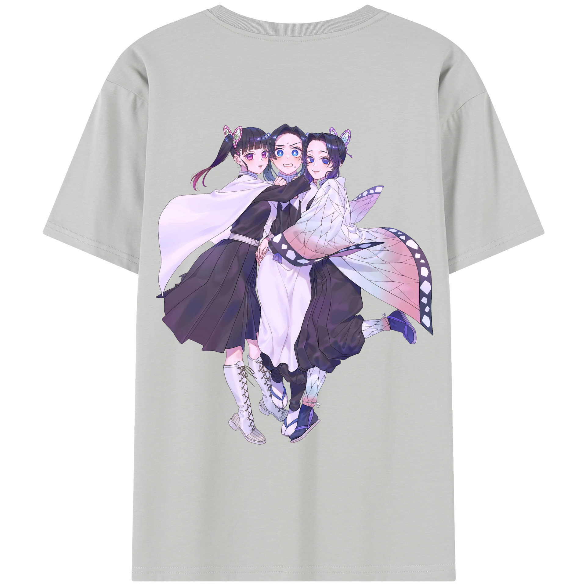 （画像用） 鬼滅の刃（きめつのやいば）蟲柱-胡蝶 しのぶ／こちょう しのぶ Kochou Shinobu レディース半袖Tシャツ(バックプリント)