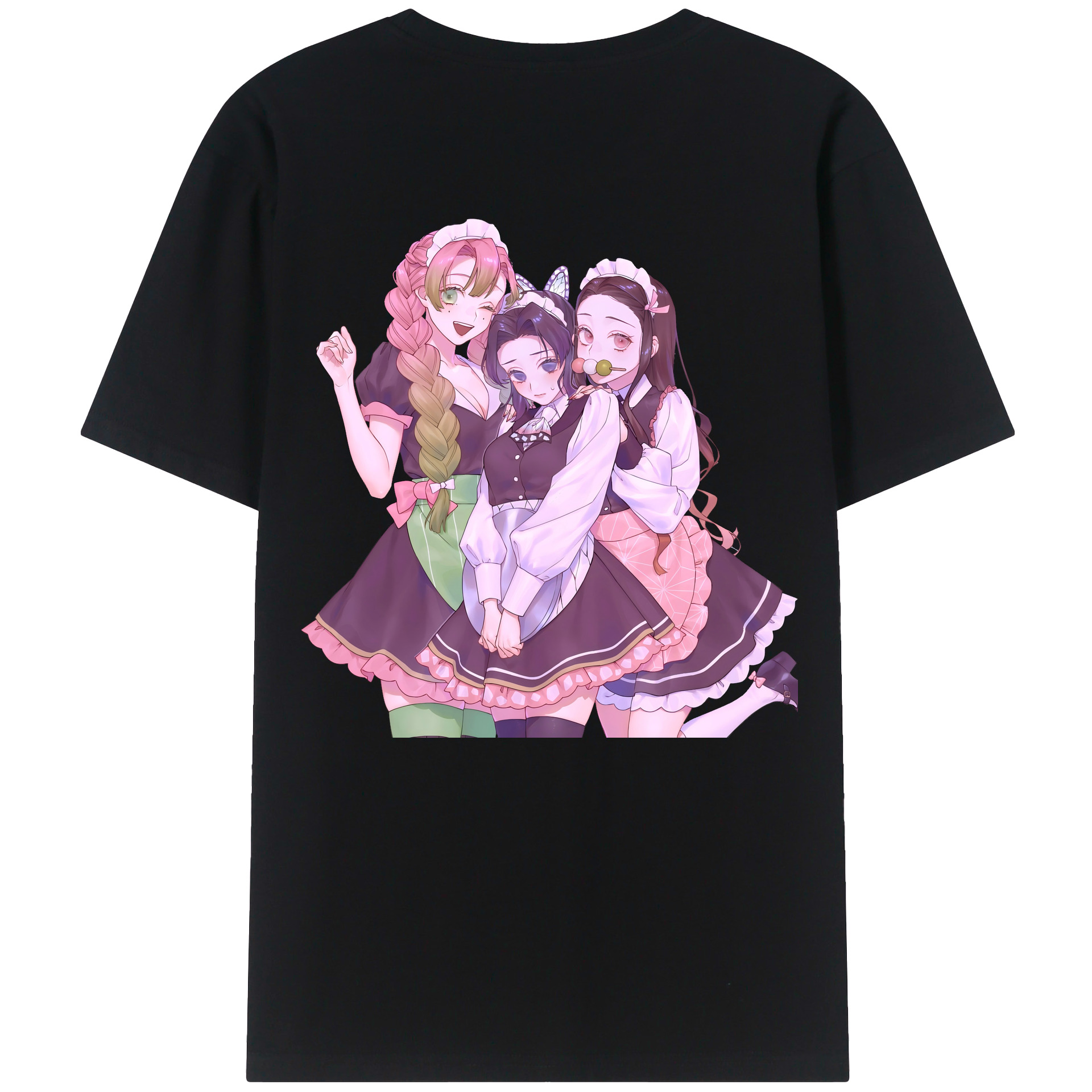 （画像用） 鬼滅の刃（きめつのやいば）蟲柱-胡蝶 しのぶ／こちょう しのぶ Kochou Shinobu レディース半袖Tシャツ(バックプリント)