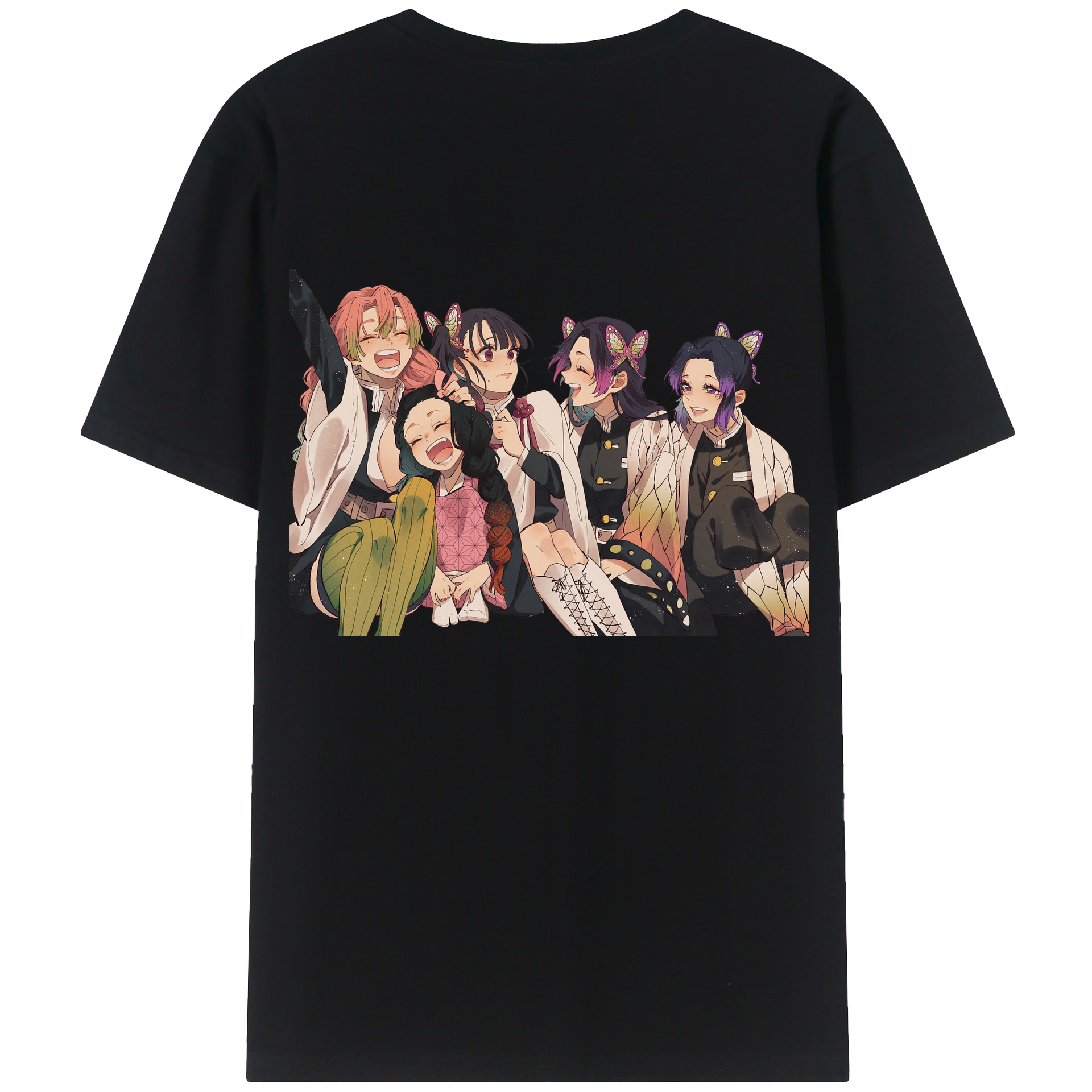 （画像用） 鬼滅の刃（きめつのやいば）蟲柱-胡蝶 しのぶ／こちょう しのぶ Kochou Shinobu レディース半袖Tシャツ(バックプリント)
