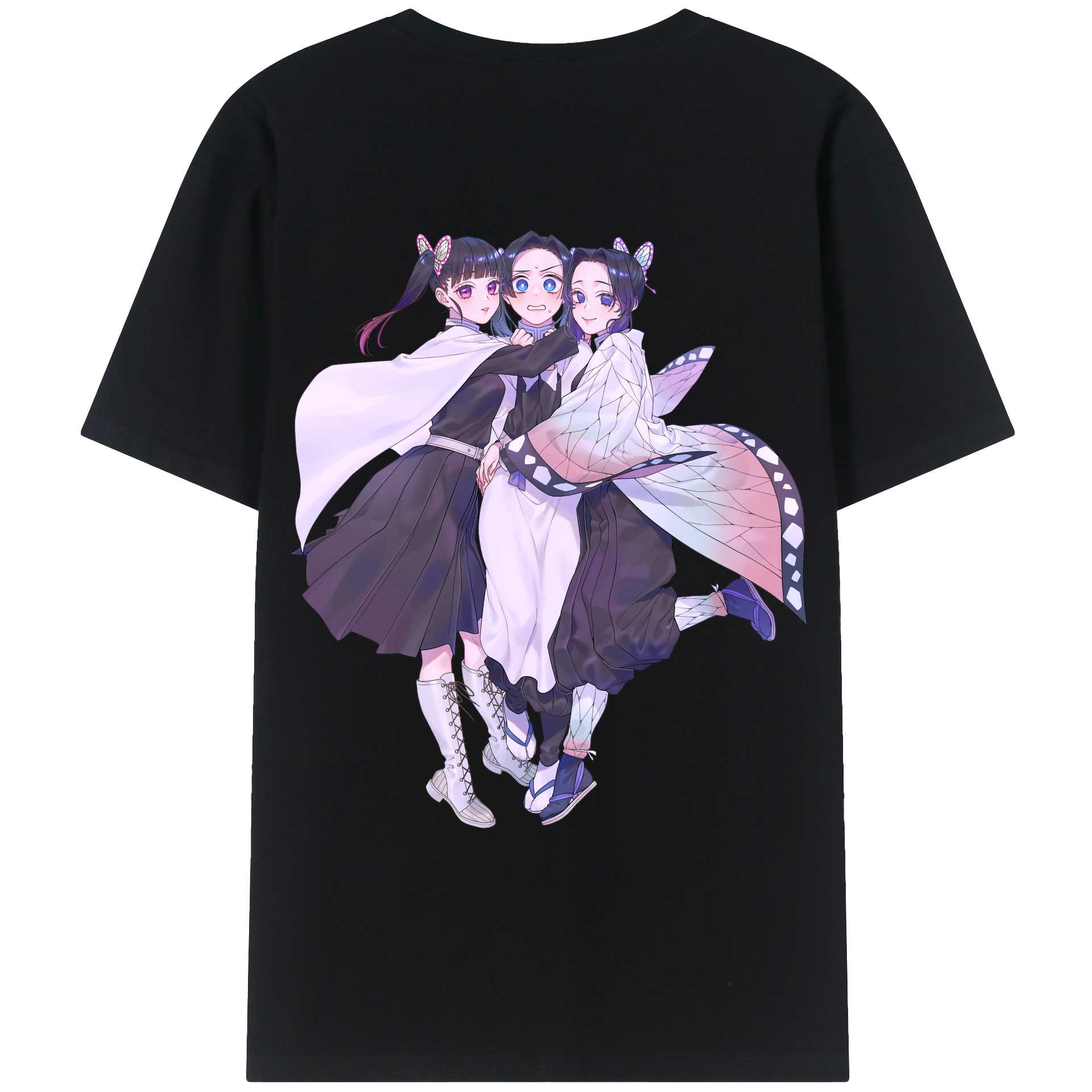 （画像用） 鬼滅の刃（きめつのやいば）蟲柱-胡蝶 しのぶ／こちょう しのぶ Kochou Shinobu レディース半袖Tシャツ(バックプリント)