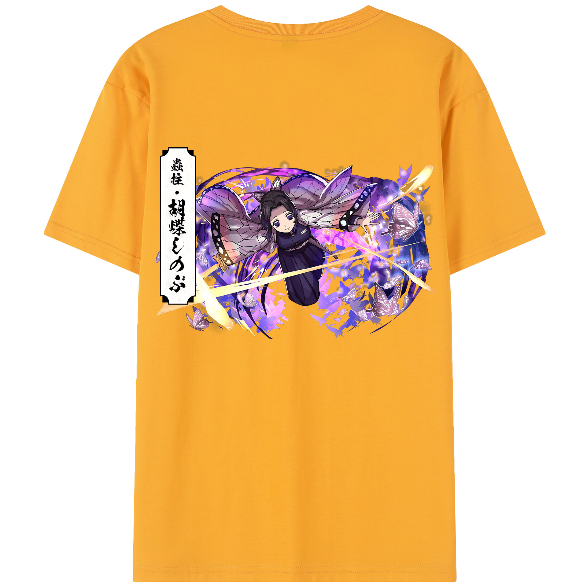 （画像用） 鬼滅の刃（きめつのやいば）蟲柱-胡蝶 しのぶ／こちょう しのぶ Kochou Shinobu レディース半袖Tシャツ(バックプリント)