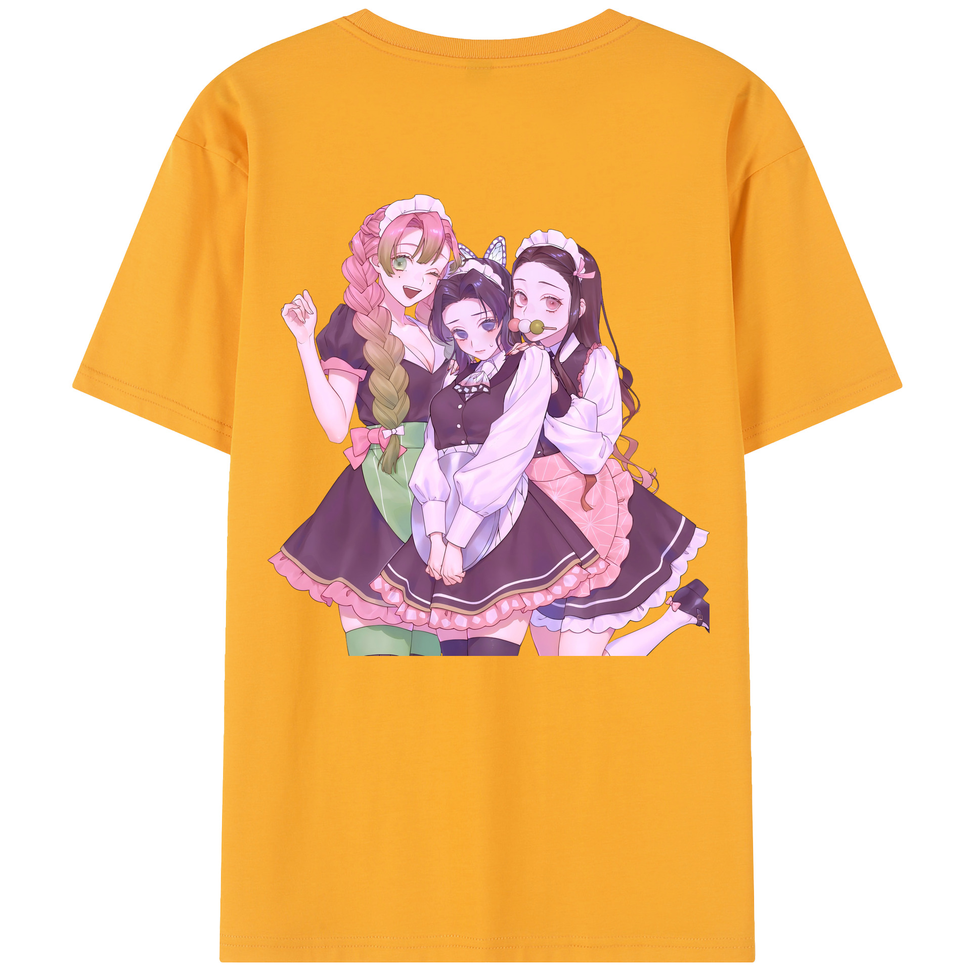 （画像用） 鬼滅の刃（きめつのやいば）蟲柱-胡蝶 しのぶ／こちょう しのぶ Kochou Shinobu レディース半袖Tシャツ(バックプリント)