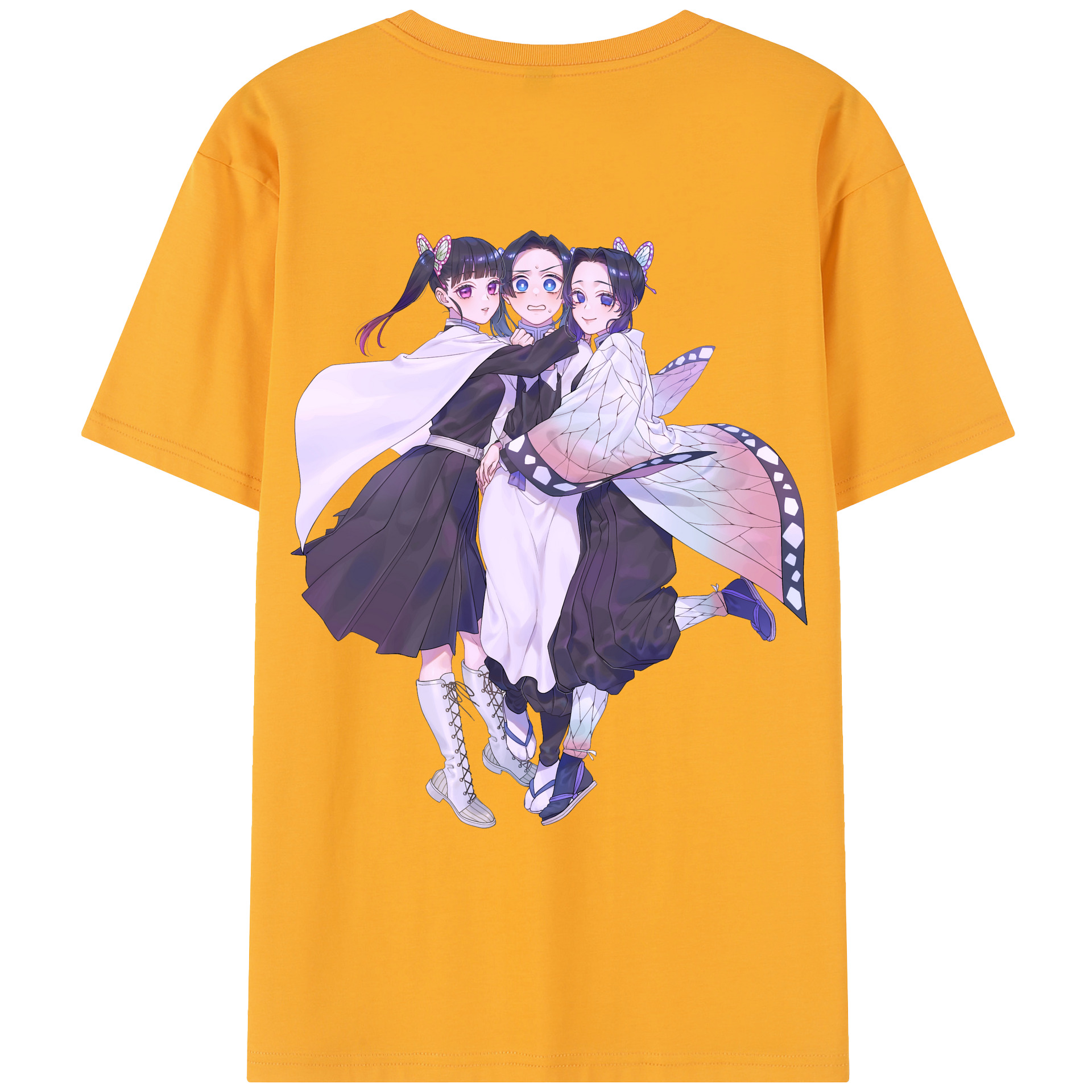 （画像用） 鬼滅の刃（きめつのやいば）蟲柱-胡蝶 しのぶ／こちょう しのぶ Kochou Shinobu レディース半袖Tシャツ(バックプリント)