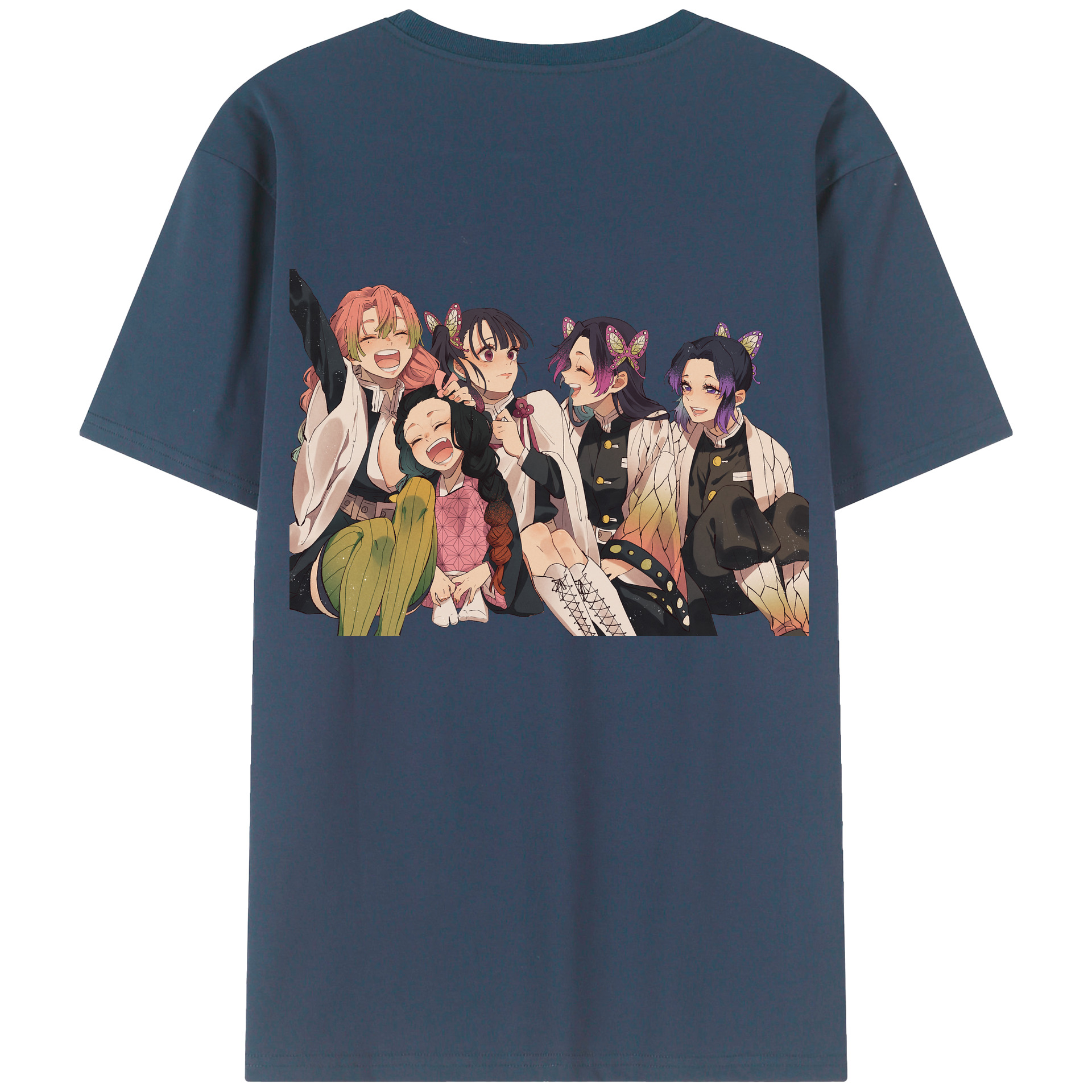 （画像用） 鬼滅の刃（きめつのやいば）蟲柱-胡蝶 しのぶ／こちょう しのぶ Kochou Shinobu レディース半袖Tシャツ(バックプリント)