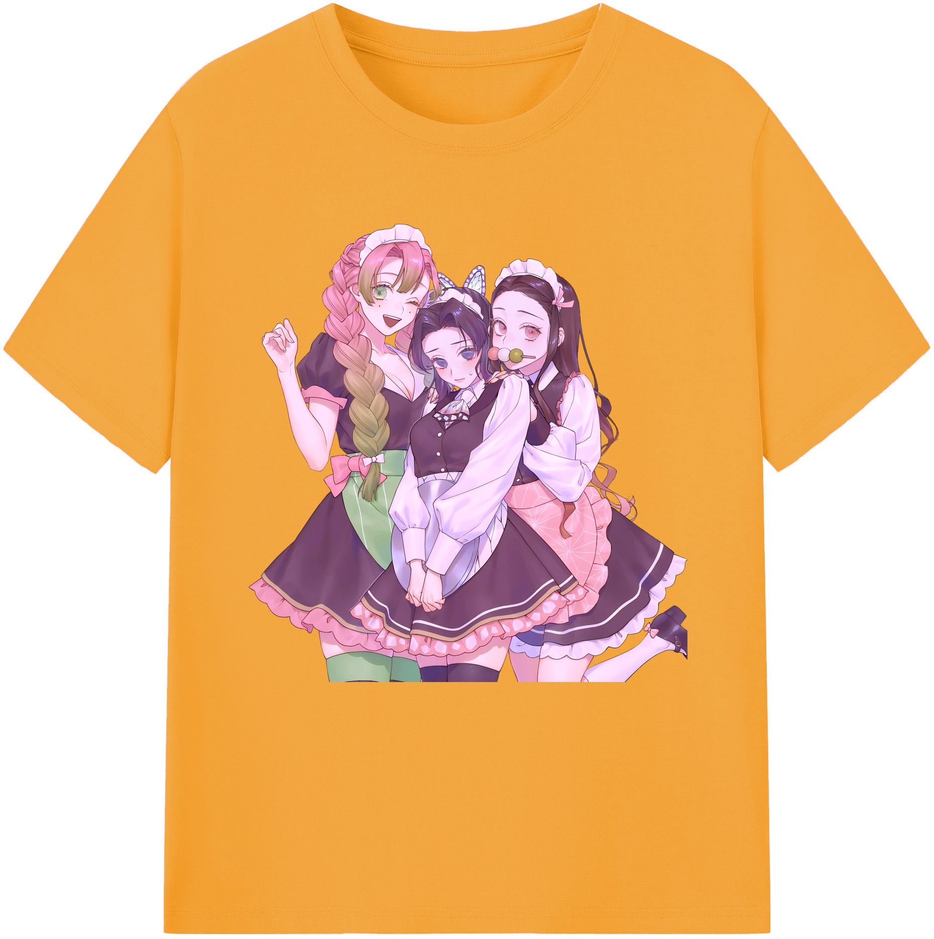 （画像用） 鬼滅の刃（きめつのやいば）蟲柱-胡蝶 しのぶ／こちょう しのぶ Kochou Shinobu レディースカジュアルプリントTシャツ（綿100％）
