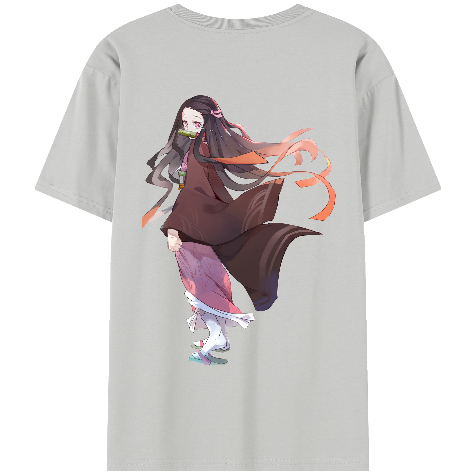 （画像用） 鬼滅の刃（きめつのやいば）竈門 禰󠄀豆子／かまど ねずこ Kamado Nezuko レディース半袖Tシャツ(バックプリント)