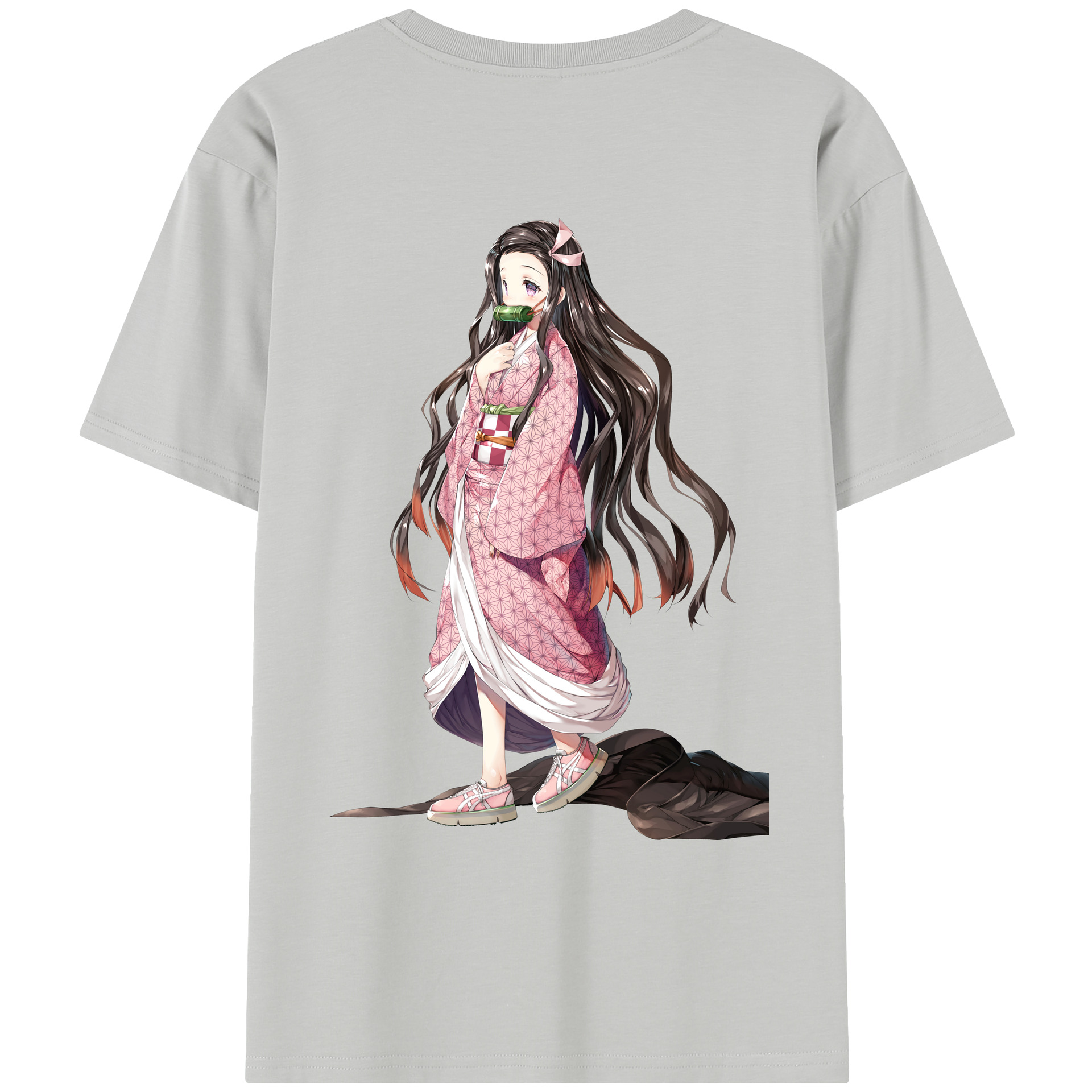 （画像用） 鬼滅の刃（きめつのやいば）竈門 禰󠄀豆子／かまど ねずこ Kamado Nezuko レディース半袖Tシャツ(バックプリント)