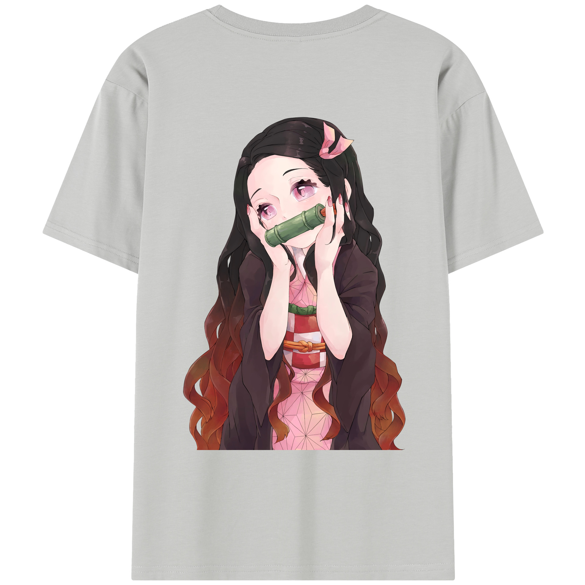 （画像用） 鬼滅の刃（きめつのやいば）竈門 禰󠄀豆子／かまど ねずこ Kamado Nezuko レディース半袖Tシャツ(バックプリント)