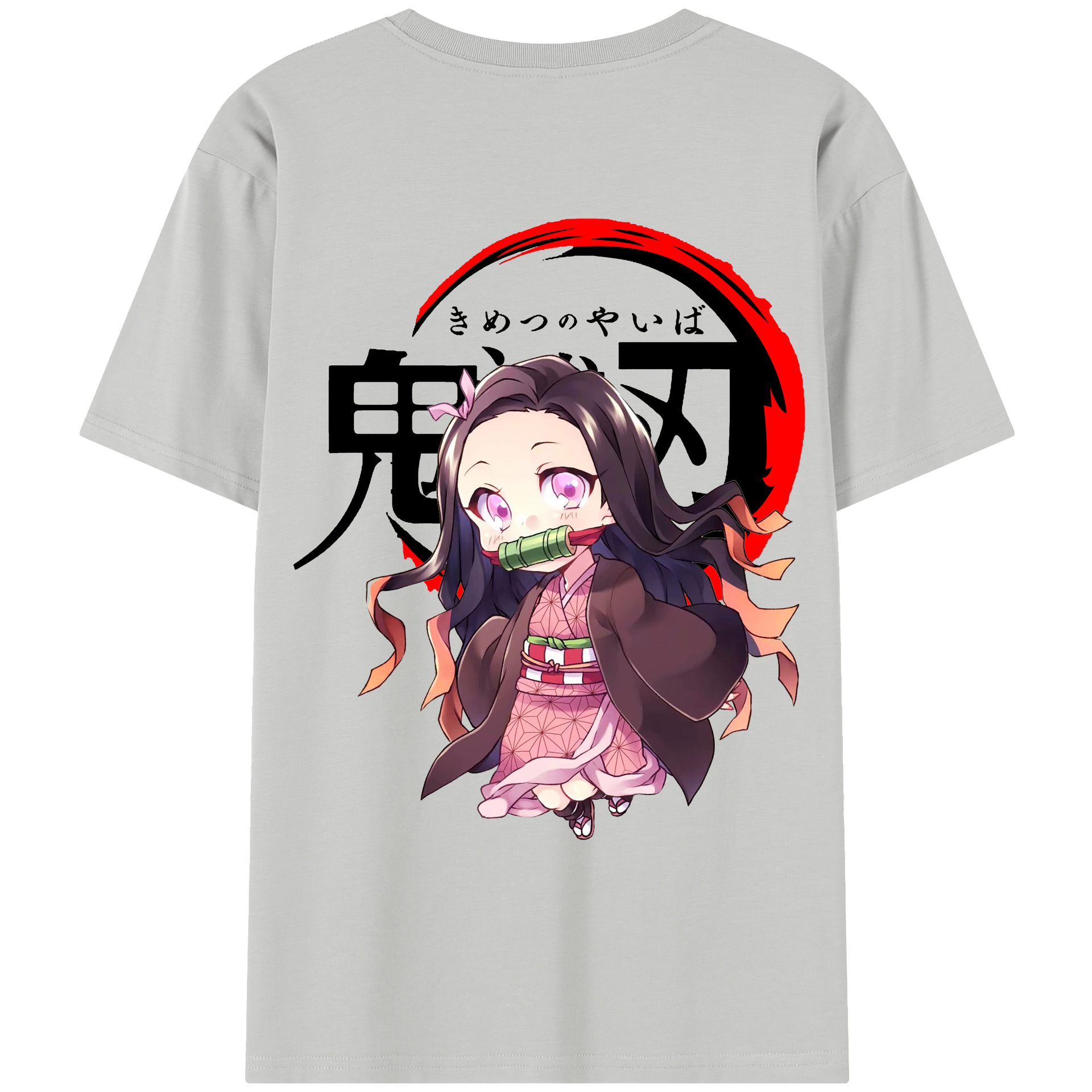 （画像用） 鬼滅の刃（きめつのやいば）竈門 禰󠄀豆子／かまど ねずこ Kamado Nezuko レディース半袖Tシャツ(バックプリント)