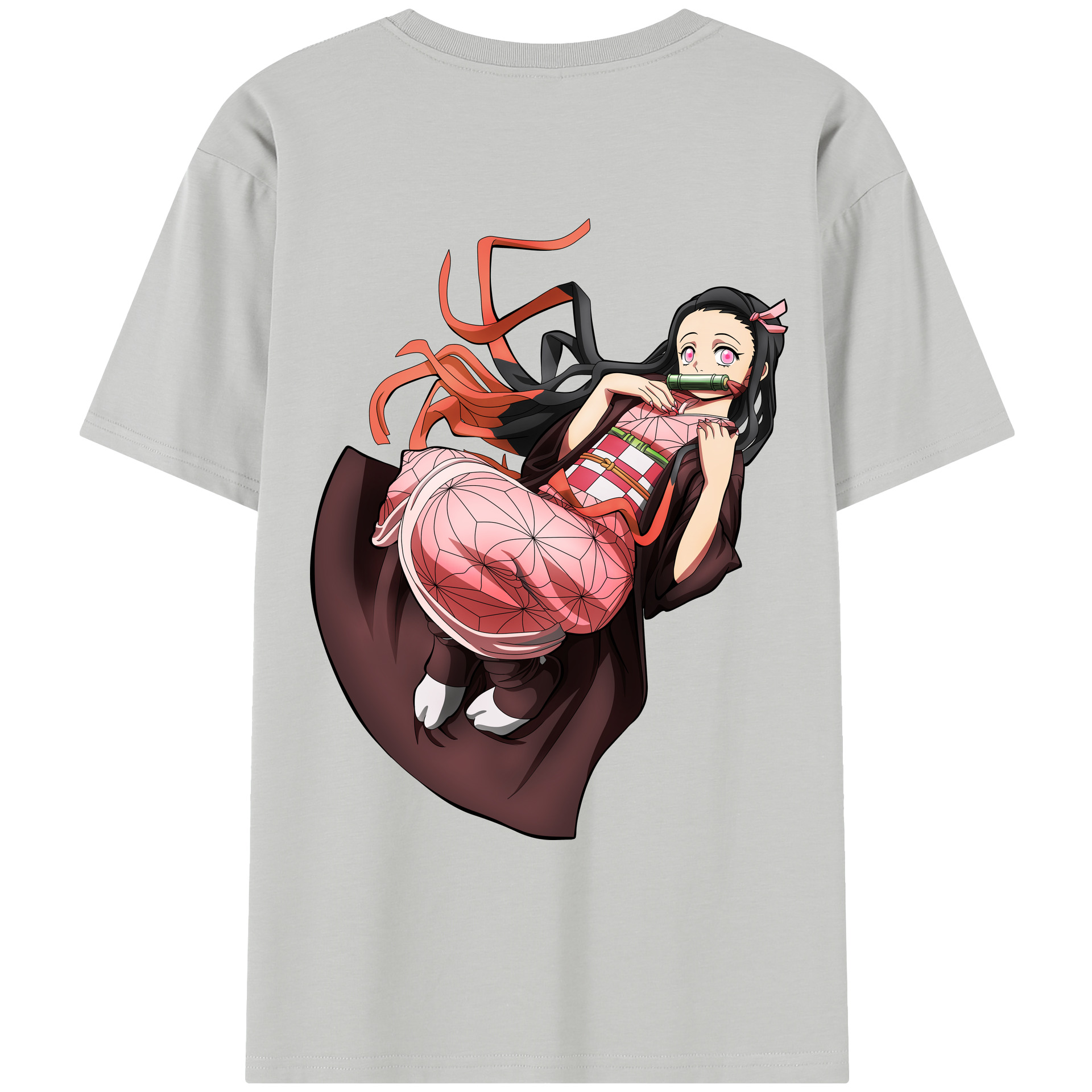 （画像用） 鬼滅の刃（きめつのやいば）竈門 禰󠄀豆子／かまど ねずこ Kamado Nezuko レディース半袖Tシャツ(バックプリント)