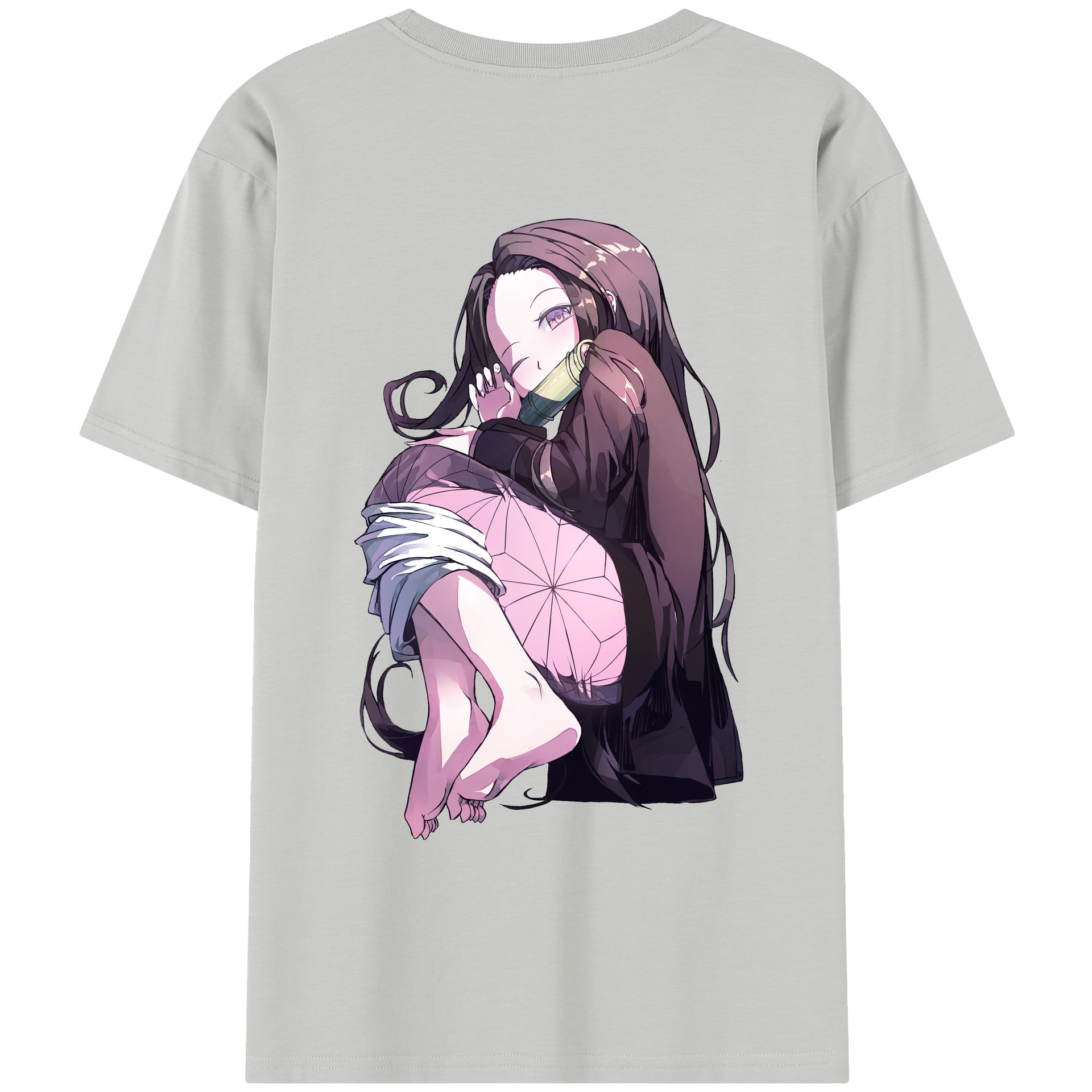 （画像用） 鬼滅の刃（きめつのやいば）竈門 禰󠄀豆子／かまど ねずこ Kamado Nezuko レディース半袖Tシャツ(バックプリント)