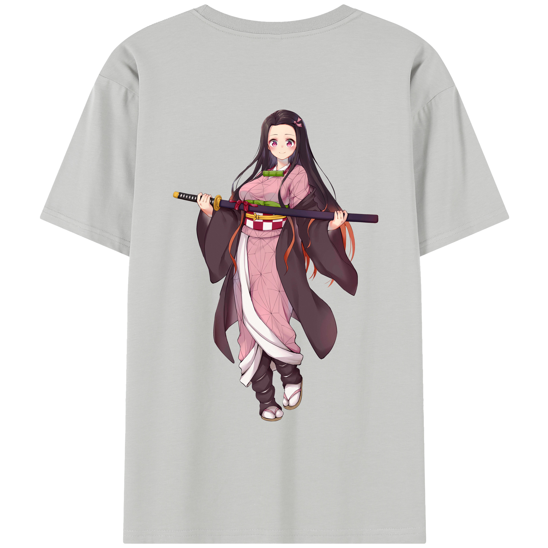 （画像用） 鬼滅の刃（きめつのやいば）竈門 禰󠄀豆子／かまど ねずこ Kamado Nezuko レディース半袖Tシャツ(バックプリント)