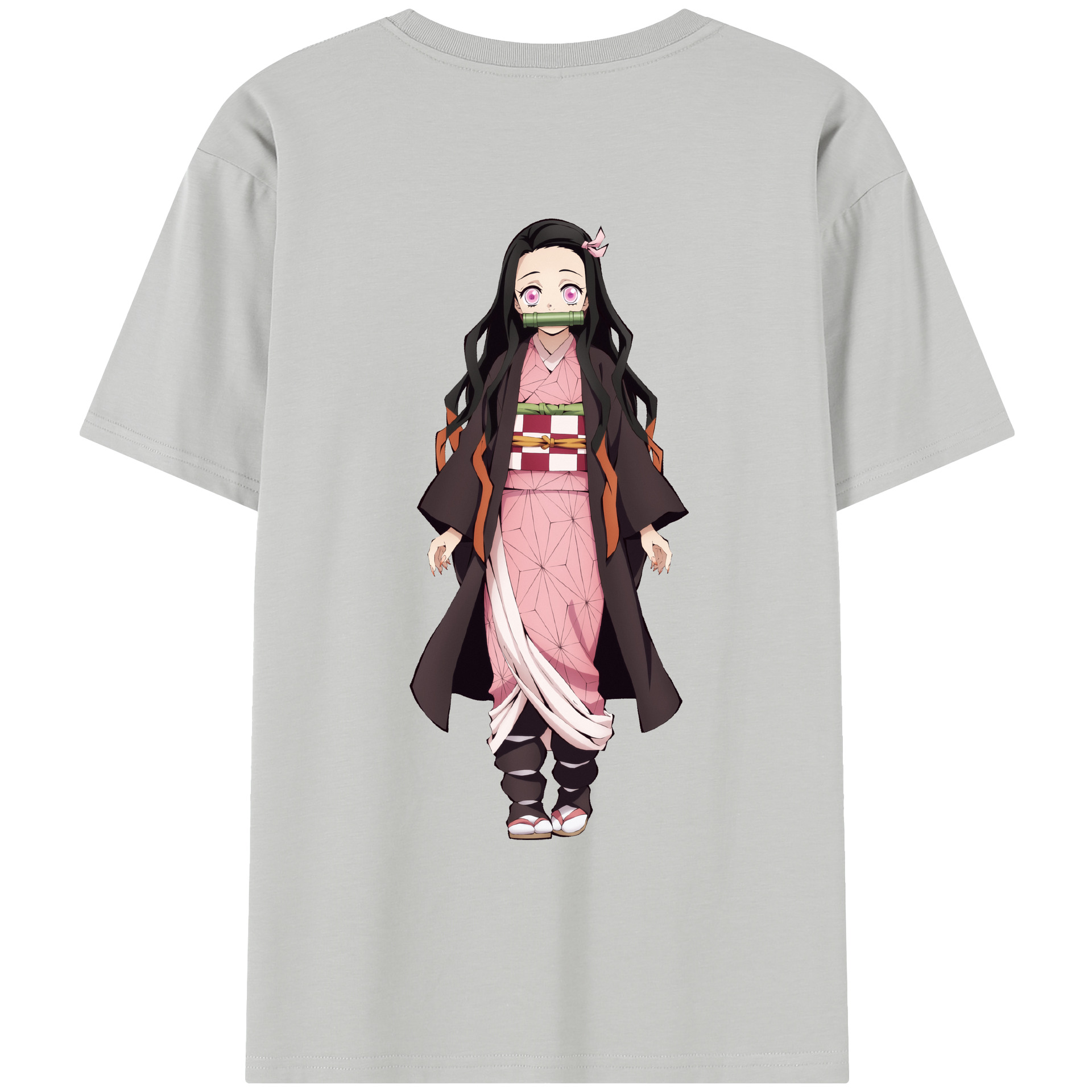 （画像用） 鬼滅の刃（きめつのやいば）竈門 禰󠄀豆子／かまど ねずこ Kamado Nezuko レディース半袖Tシャツ(バックプリント)