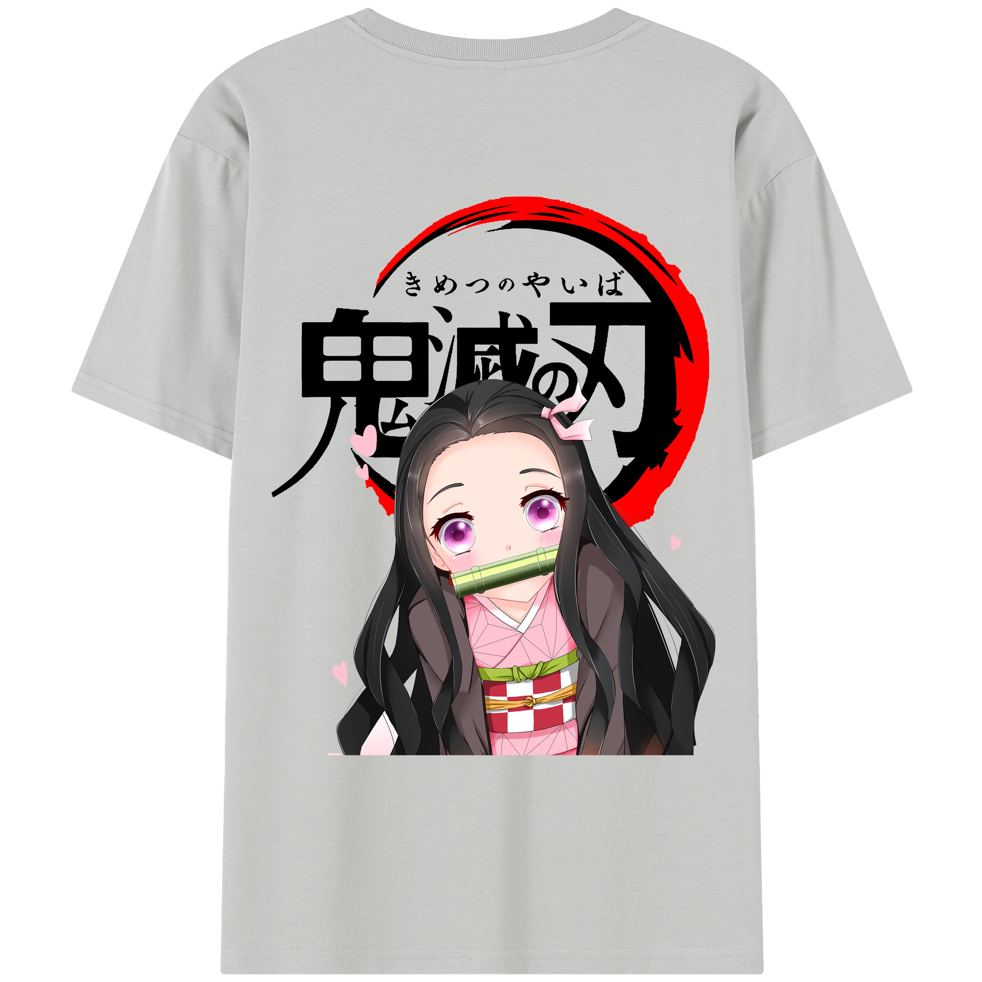 （画像用） 鬼滅の刃（きめつのやいば）竈門 禰󠄀豆子／かまど ねずこ Kamado Nezuko レディース半袖Tシャツ(バックプリント)