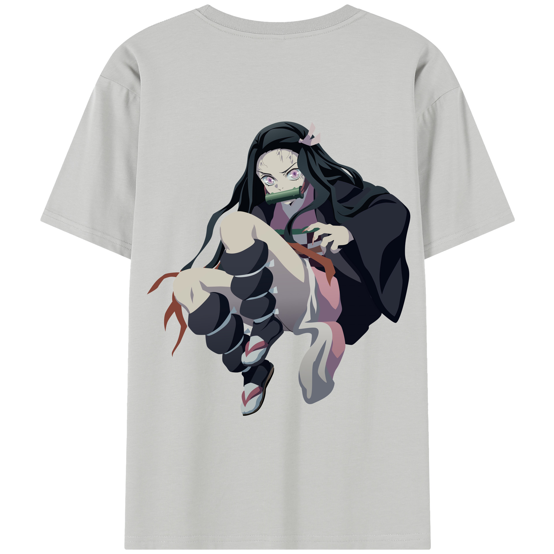 （画像用） 鬼滅の刃（きめつのやいば）竈門 禰󠄀豆子／かまど ねずこ Kamado Nezuko レディース半袖Tシャツ(バックプリント)