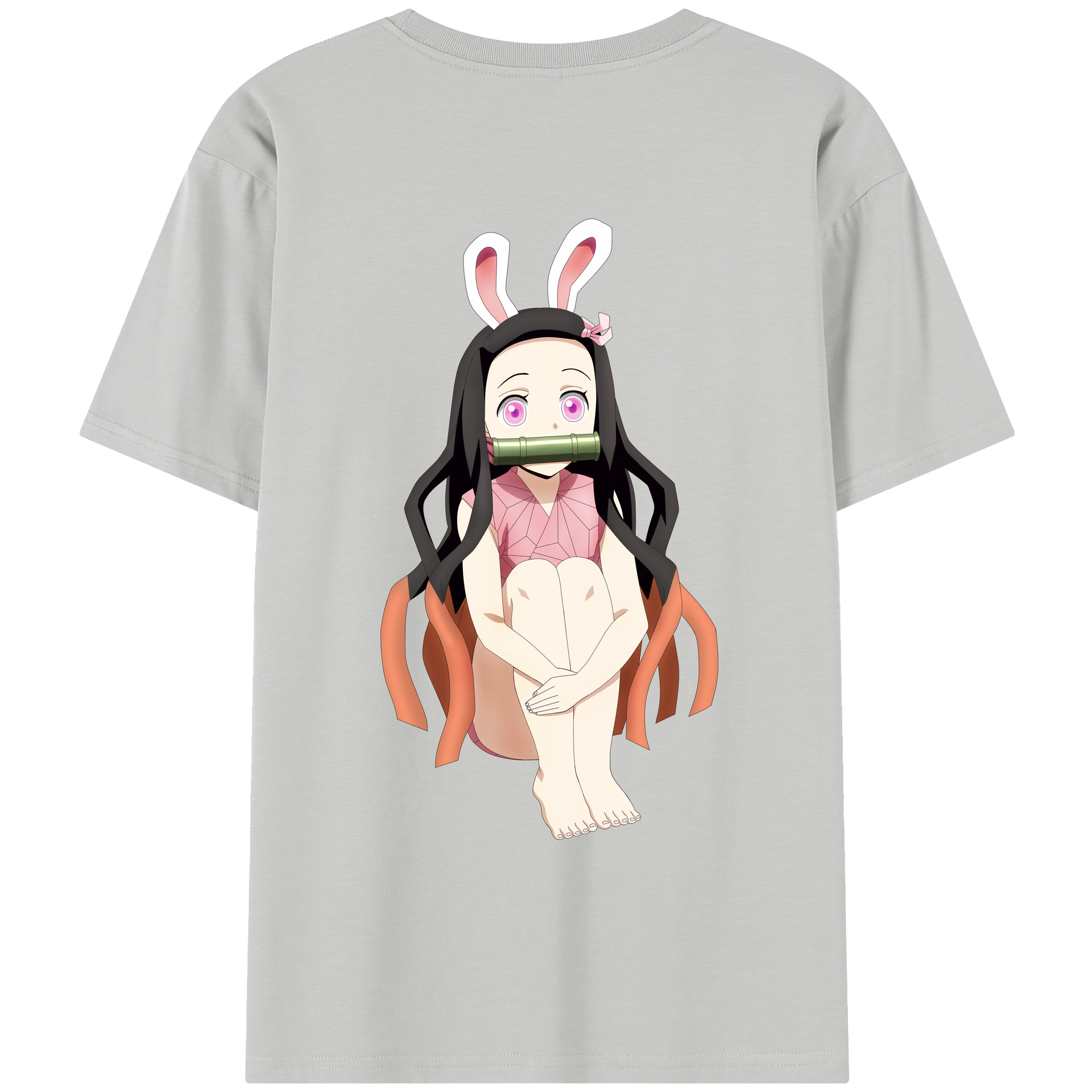 （画像用） 鬼滅の刃（きめつのやいば）竈門 禰󠄀豆子／かまど ねずこ Kamado Nezuko レディース半袖Tシャツ(バックプリント)