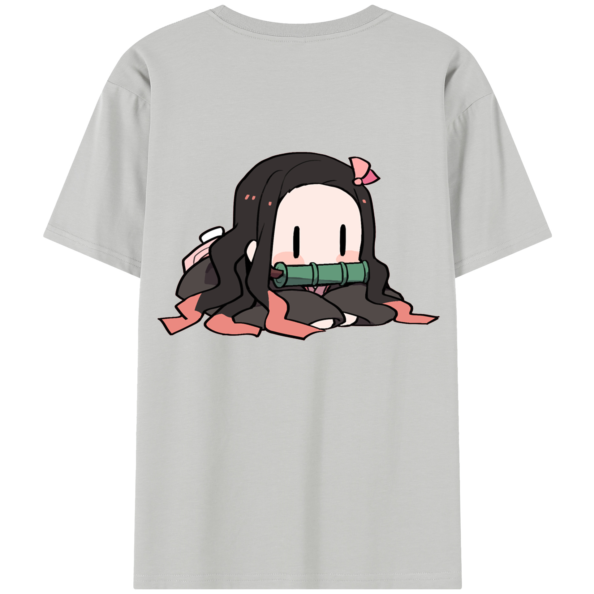（画像用） 鬼滅の刃（きめつのやいば）竈門 禰󠄀豆子／かまど ねずこ Kamado Nezuko レディース半袖Tシャツ(バックプリント)