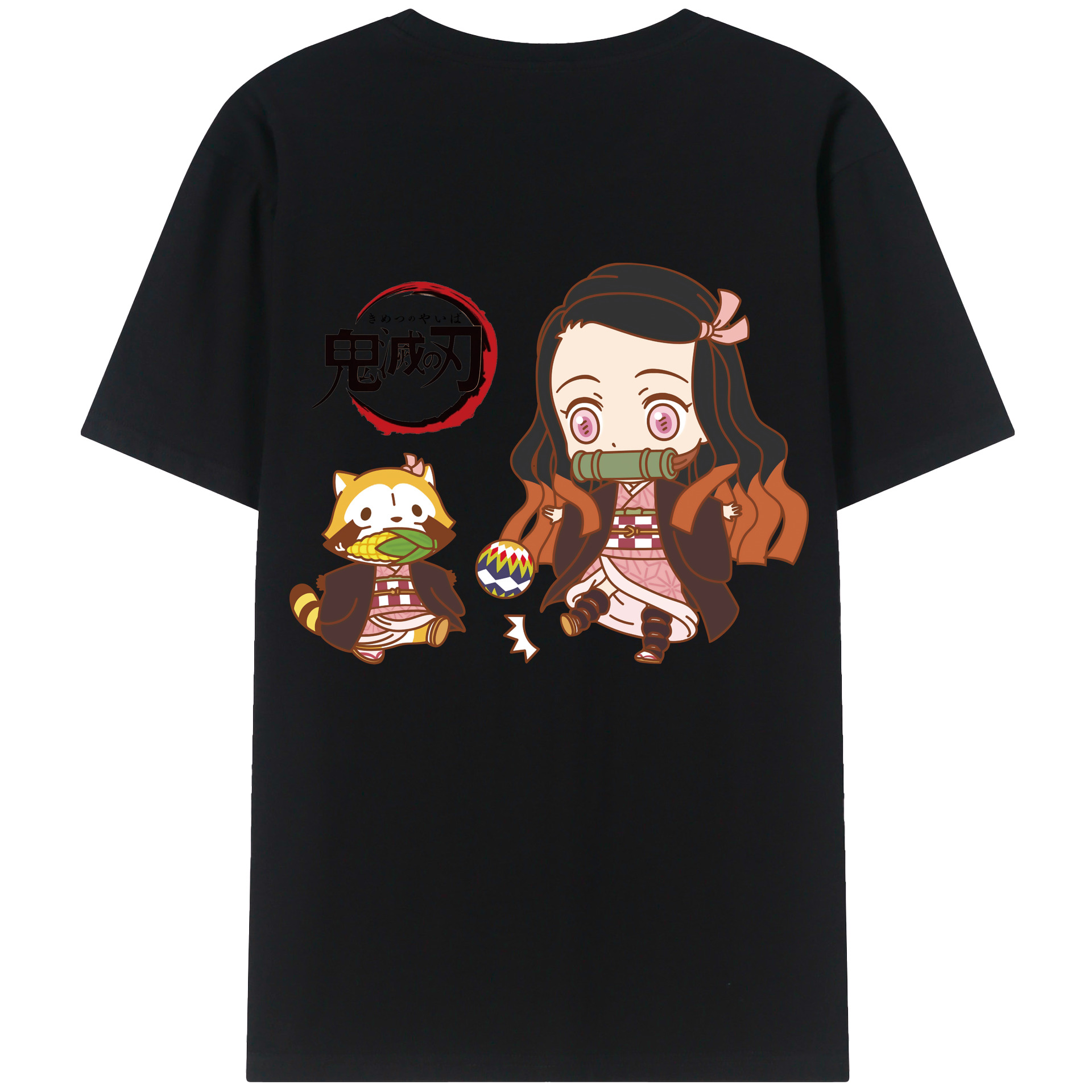 （画像用） 鬼滅の刃（きめつのやいば）竈門 禰󠄀豆子／かまど ねずこ Kamado Nezuko レディース半袖Tシャツ(バックプリント)