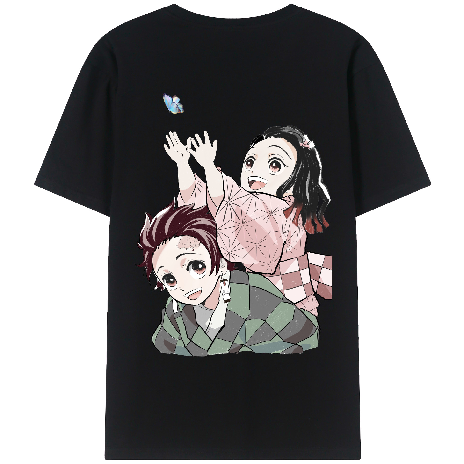 （画像用） 鬼滅の刃（きめつのやいば）竈門 禰󠄀豆子／かまど ねずこ Kamado Nezuko レディース半袖Tシャツ(バックプリント)