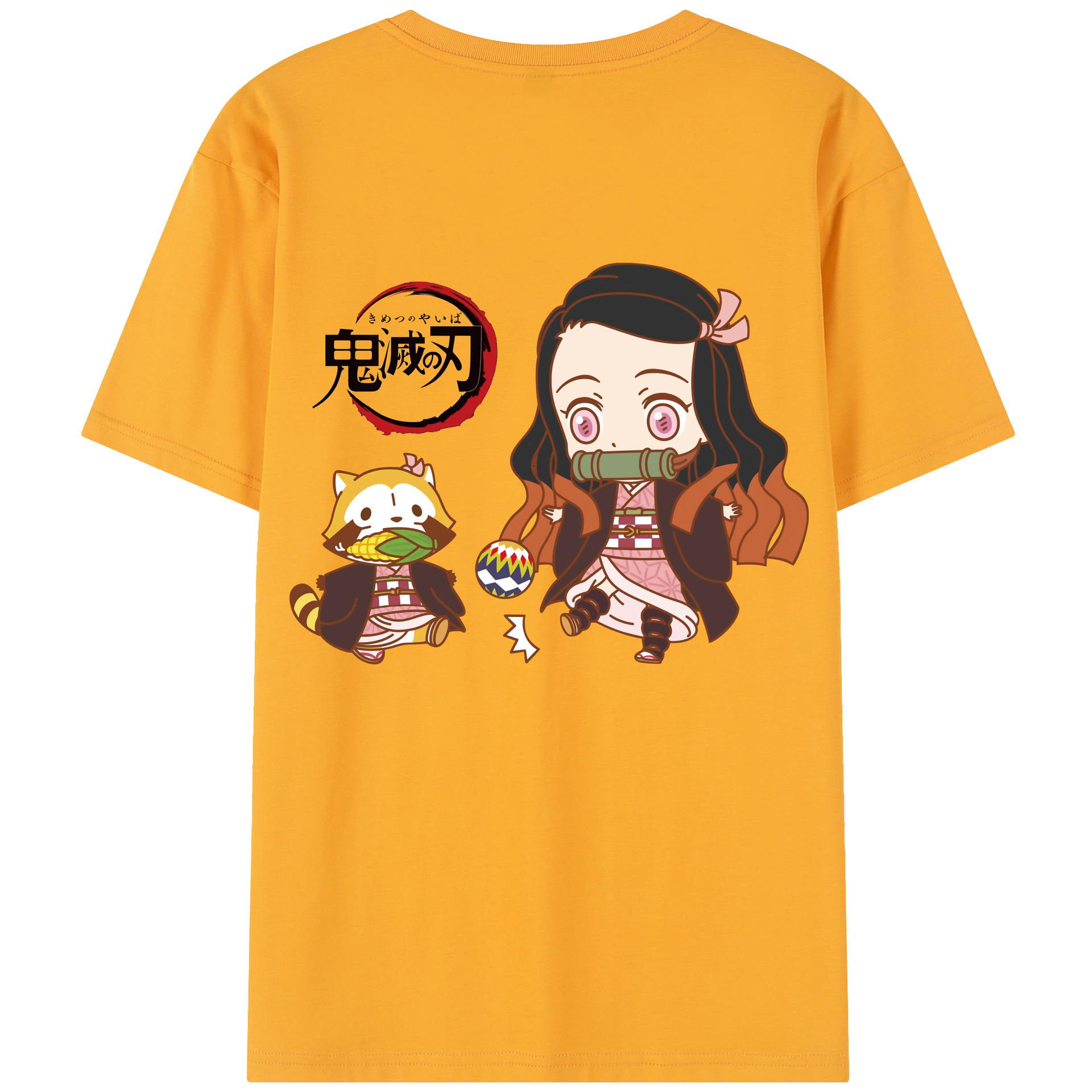 （画像用） 鬼滅の刃（きめつのやいば）竈門 禰󠄀豆子／かまど ねずこ Kamado Nezuko レディース半袖Tシャツ(バックプリント)