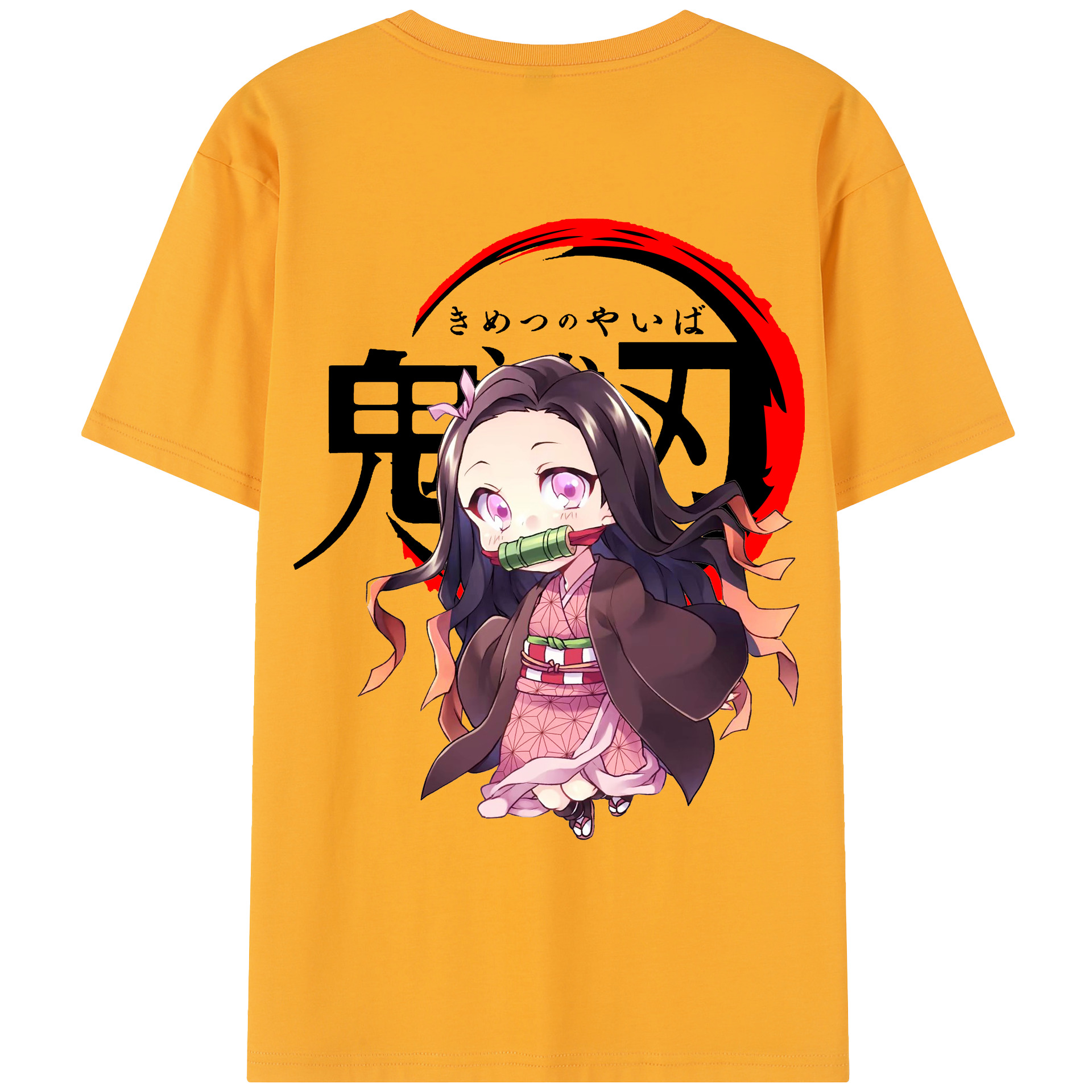 （画像用） 鬼滅の刃（きめつのやいば）竈門 禰󠄀豆子／かまど ねずこ Kamado Nezuko レディース半袖Tシャツ(バックプリント)
