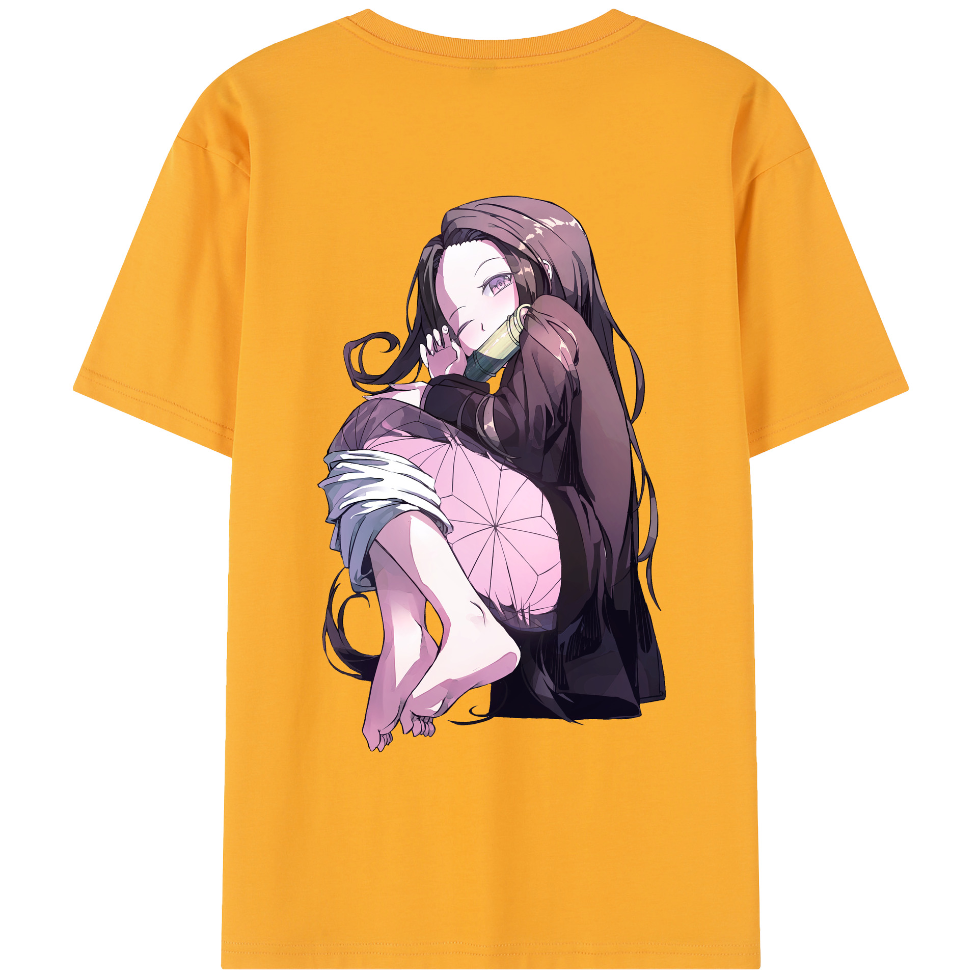 （画像用） 鬼滅の刃（きめつのやいば）竈門 禰󠄀豆子／かまど ねずこ Kamado Nezuko レディース半袖Tシャツ(バックプリント)