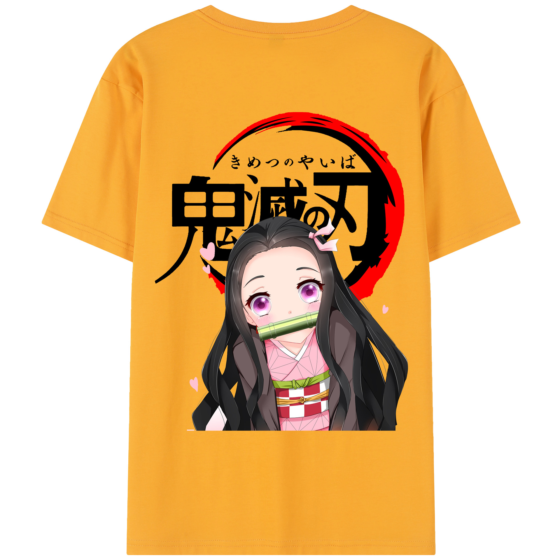 （画像用） 鬼滅の刃（きめつのやいば）竈門 禰󠄀豆子／かまど ねずこ Kamado Nezuko レディース半袖Tシャツ(バックプリント)