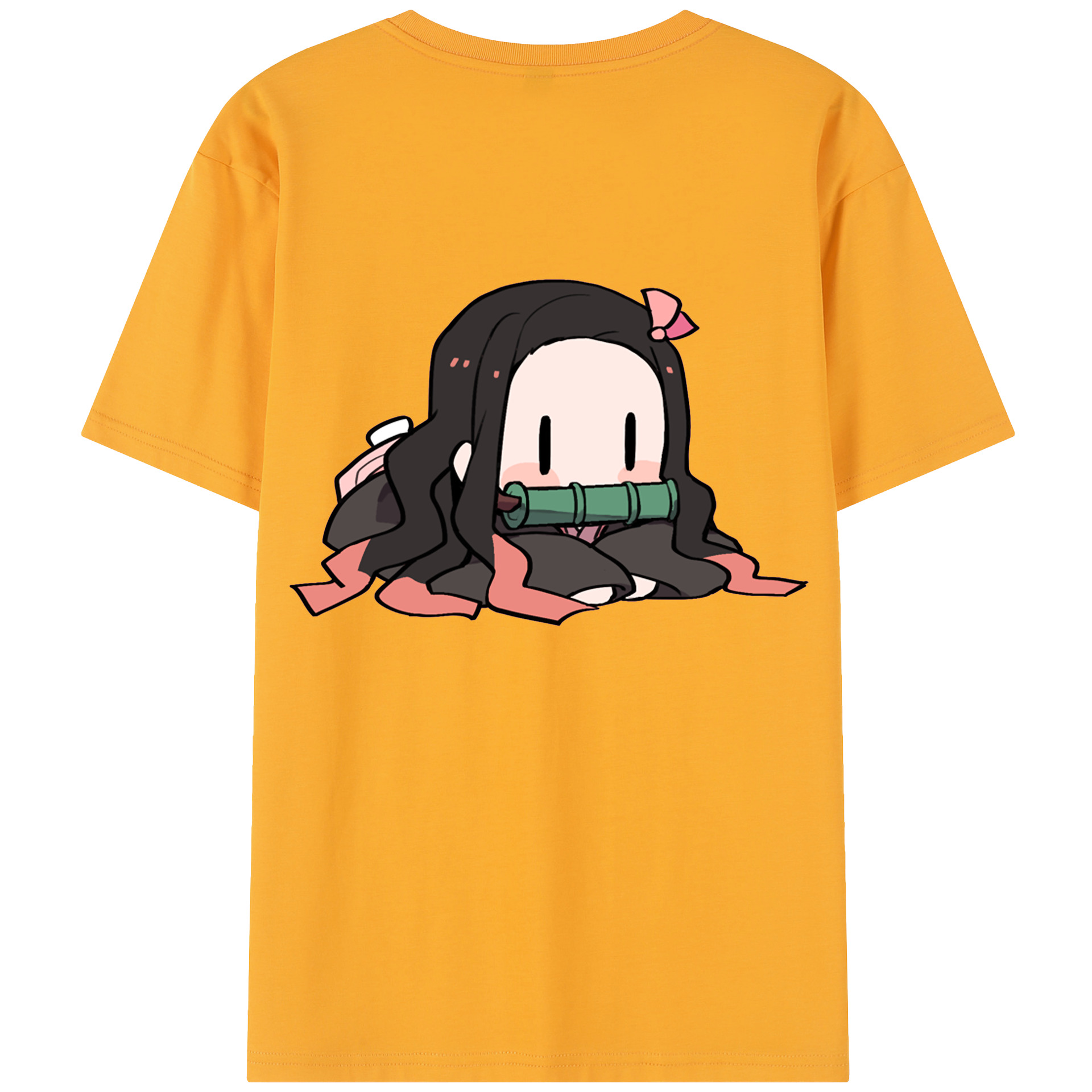（画像用） 鬼滅の刃（きめつのやいば）竈門 禰󠄀豆子／かまど ねずこ Kamado Nezuko レディース半袖Tシャツ(バックプリント)