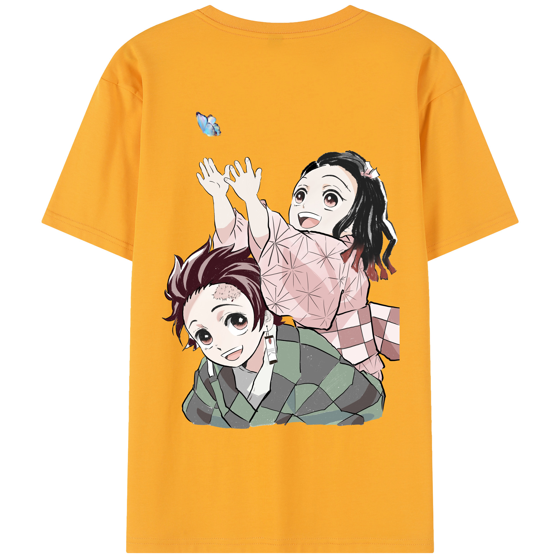 （画像用） 鬼滅の刃（きめつのやいば）竈門 禰󠄀豆子／かまど ねずこ Kamado Nezuko レディース半袖Tシャツ(バックプリント)
