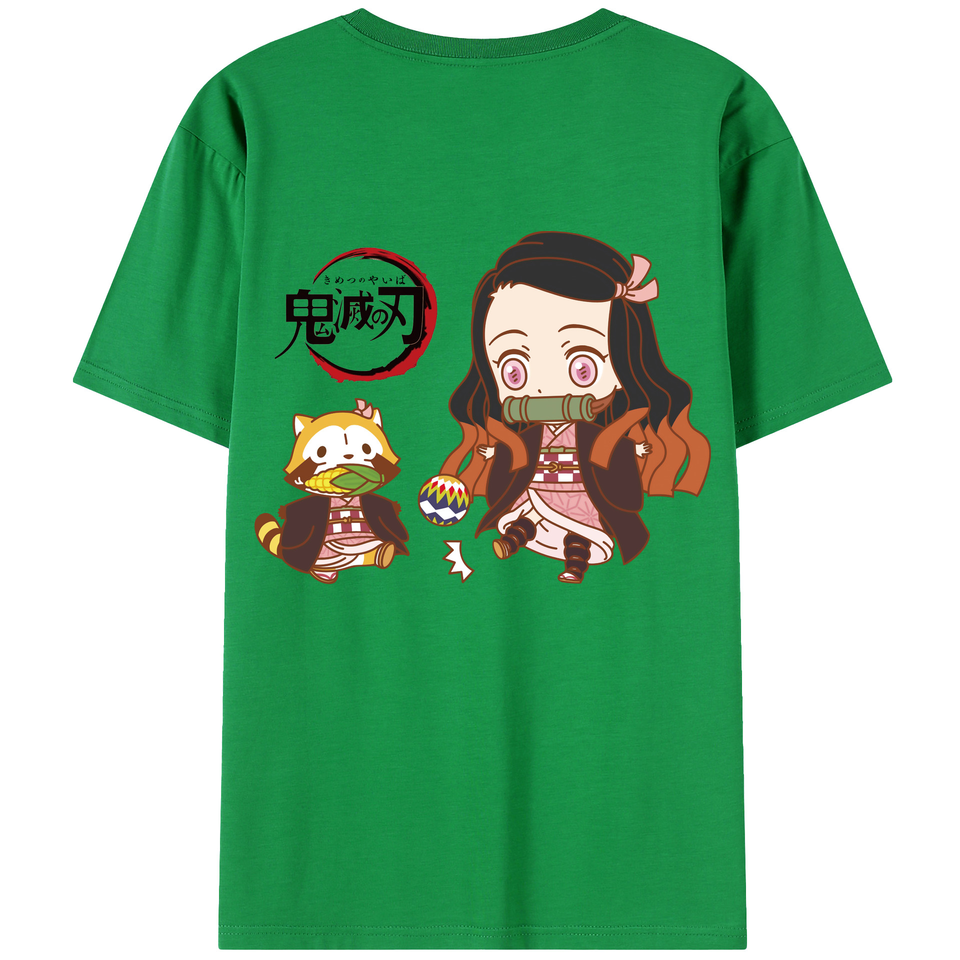 （画像用） 鬼滅の刃（きめつのやいば）竈門 禰󠄀豆子／かまど ねずこ Kamado Nezuko レディース半袖Tシャツ(バックプリント)