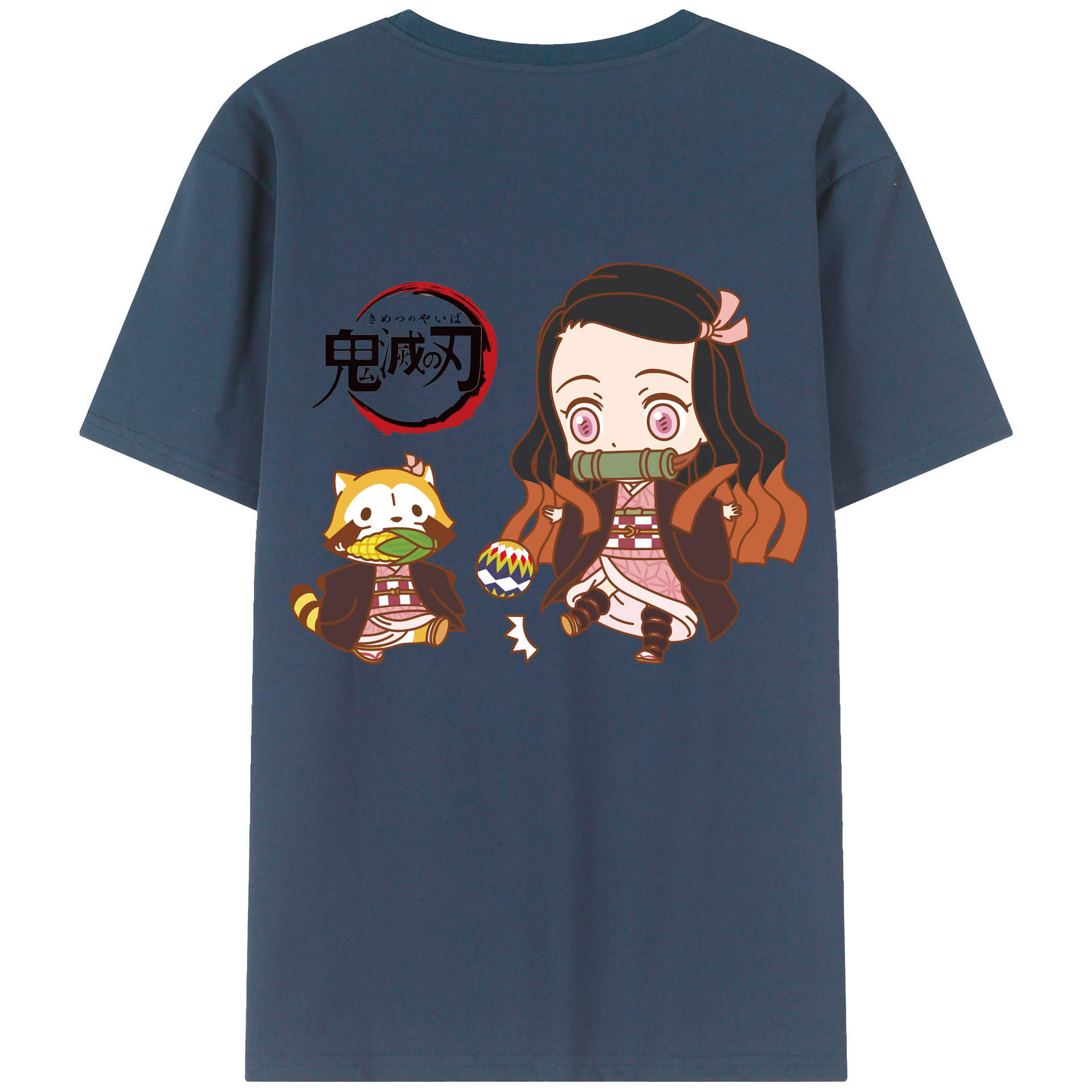 （画像用） 鬼滅の刃（きめつのやいば）竈門 禰󠄀豆子／かまど ねずこ Kamado Nezuko レディース半袖Tシャツ(バックプリント)