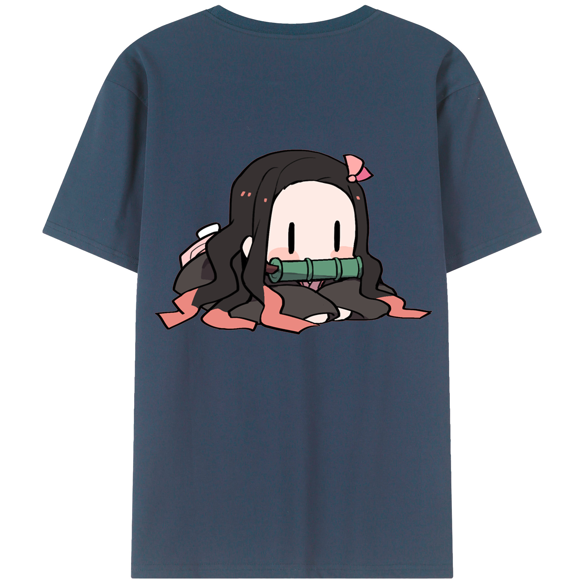 （画像用） 鬼滅の刃（きめつのやいば）竈門 禰󠄀豆子／かまど ねずこ Kamado Nezuko レディース半袖Tシャツ(バックプリント)