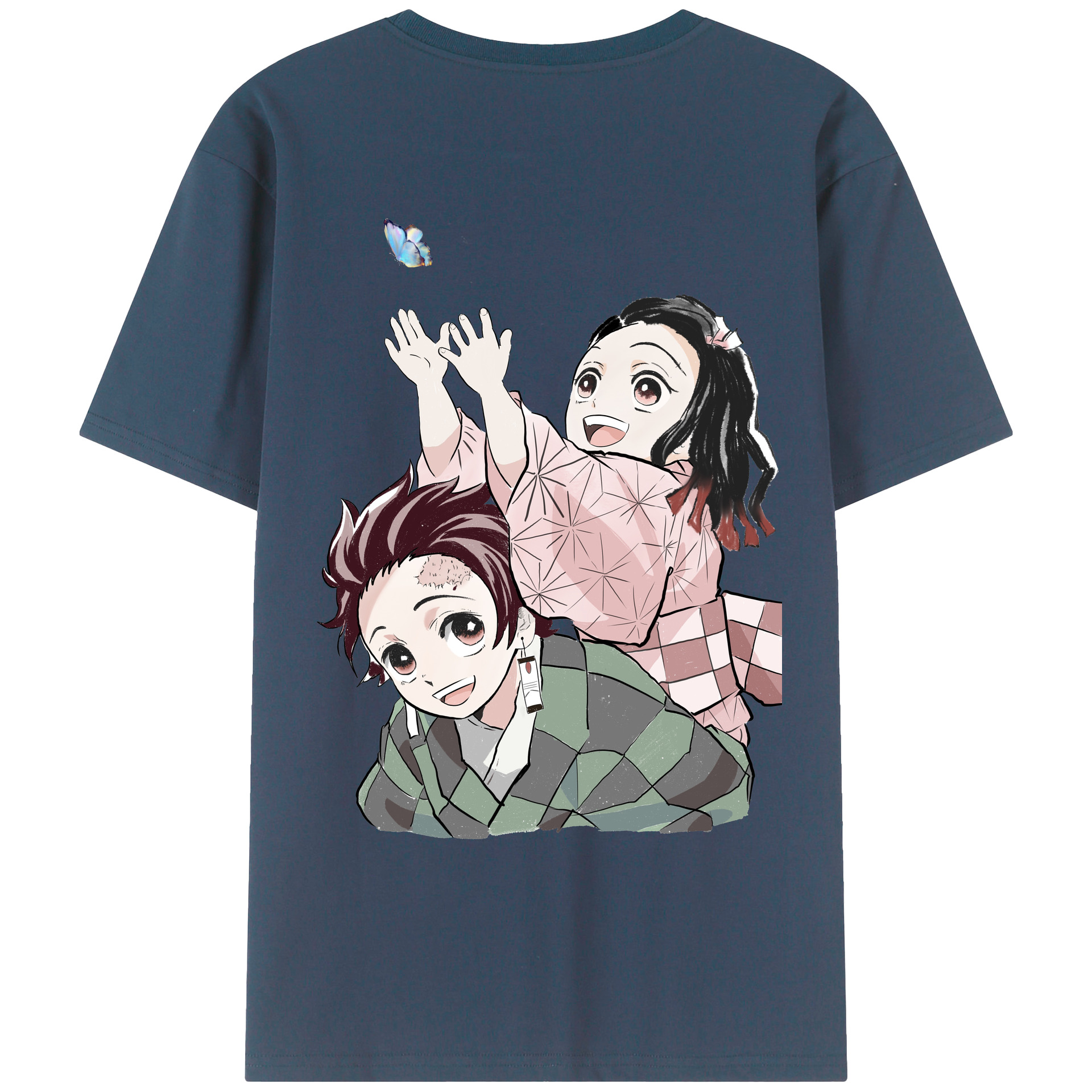 （画像用） 鬼滅の刃（きめつのやいば）竈門 禰󠄀豆子／かまど ねずこ Kamado Nezuko レディース半袖Tシャツ(バックプリント)