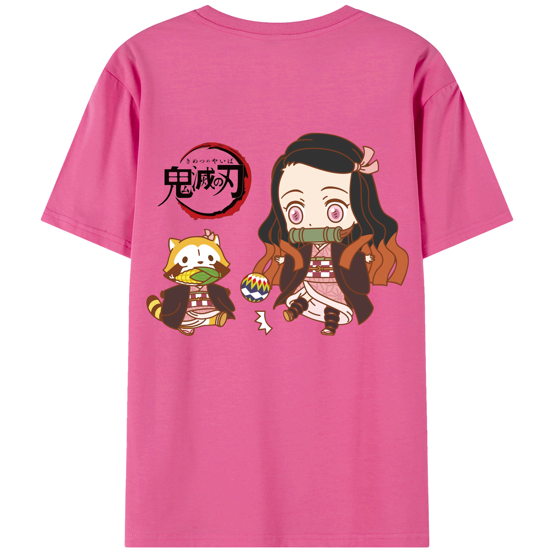 （画像用） 鬼滅の刃（きめつのやいば）竈門 禰󠄀豆子／かまど ねずこ Kamado Nezuko レディース半袖Tシャツ(バックプリント)