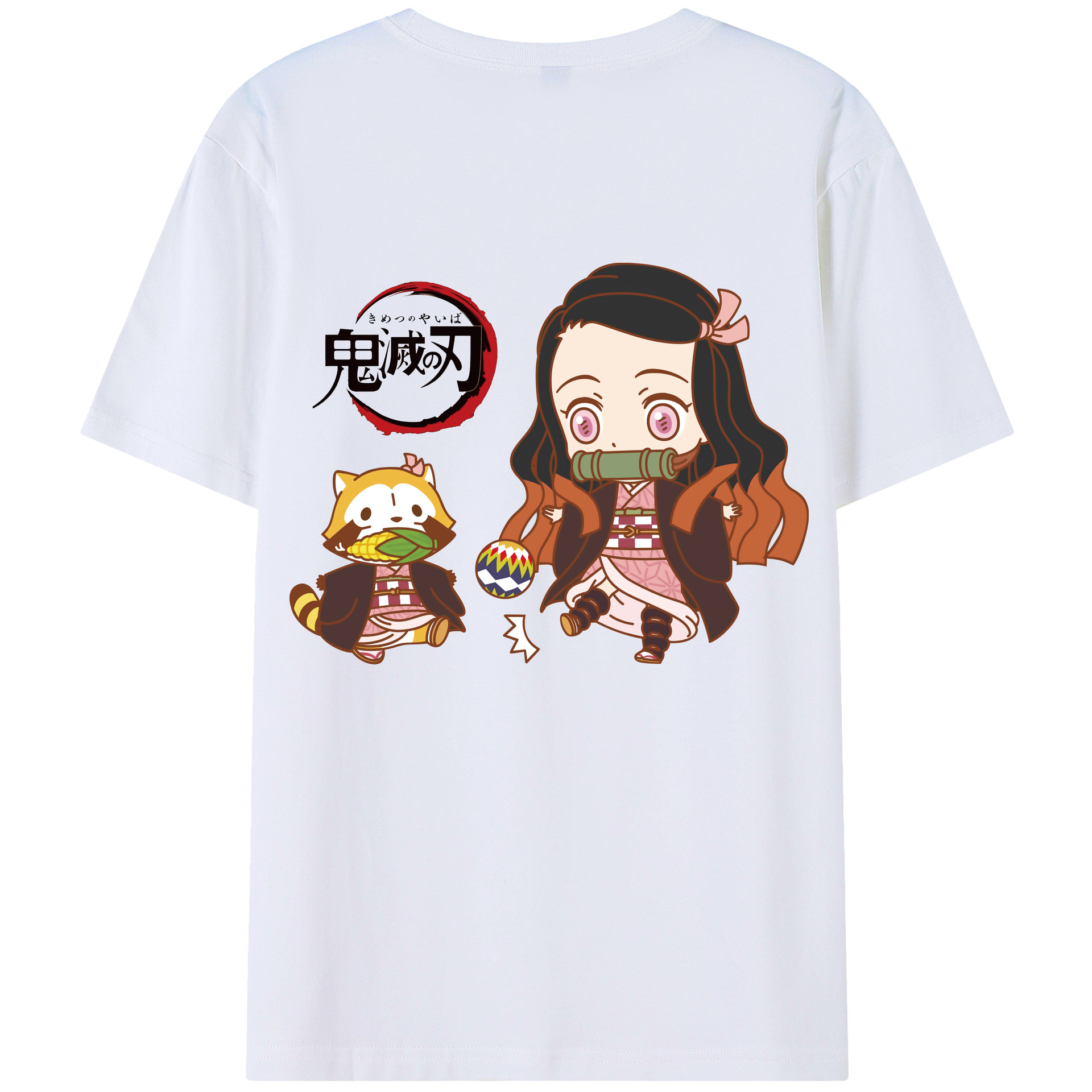 （画像用） 鬼滅の刃（きめつのやいば）竈門 禰󠄀豆子／かまど ねずこ Kamado Nezuko レディース半袖Tシャツ(バックプリント)