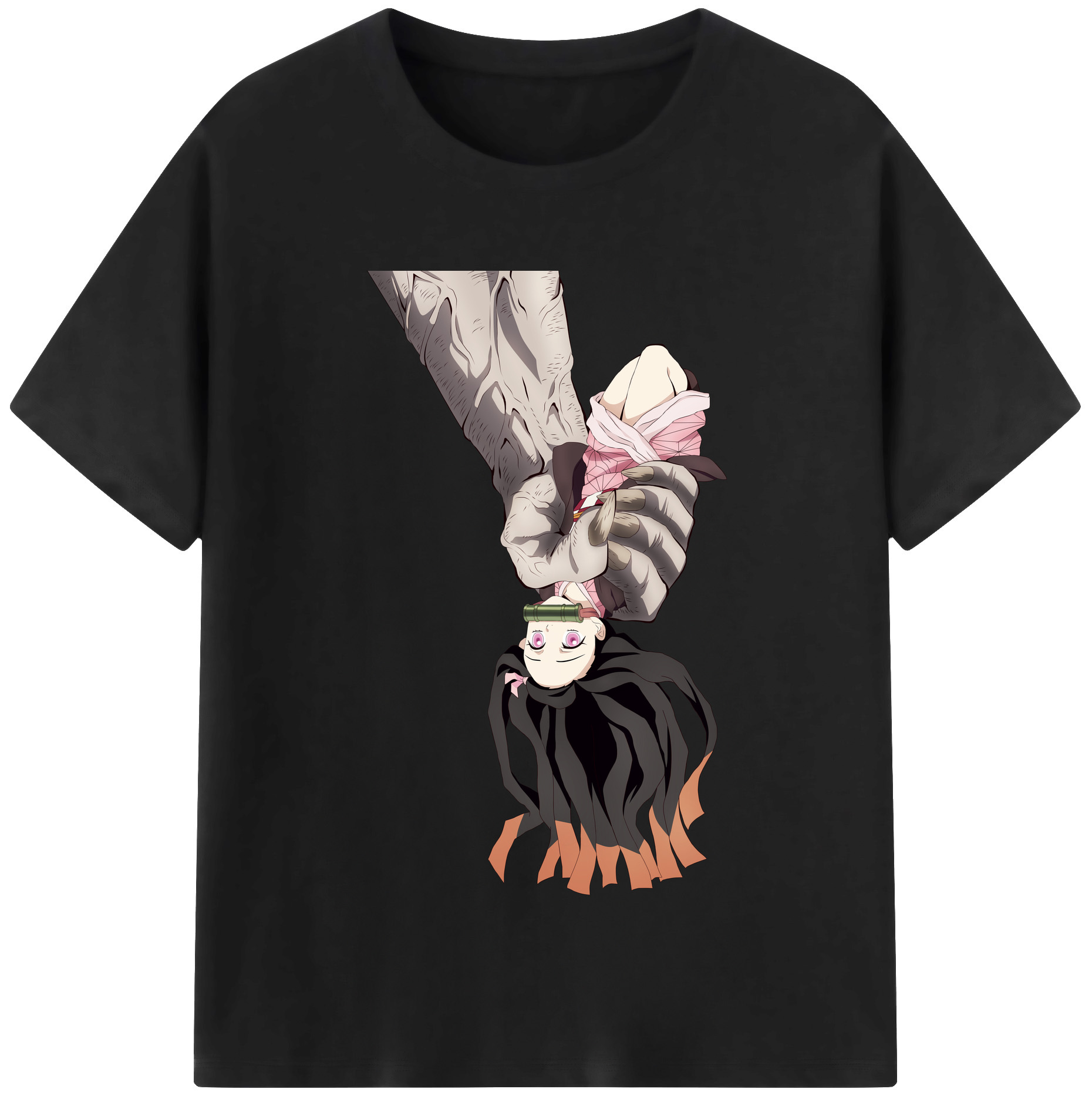 （画像用） 鬼滅の刃（きめつのやいば）竈門 禰󠄀豆子／かまど ねずこ Kamado Nezuko レディースカジュアルプリントTシャツ（綿100％）