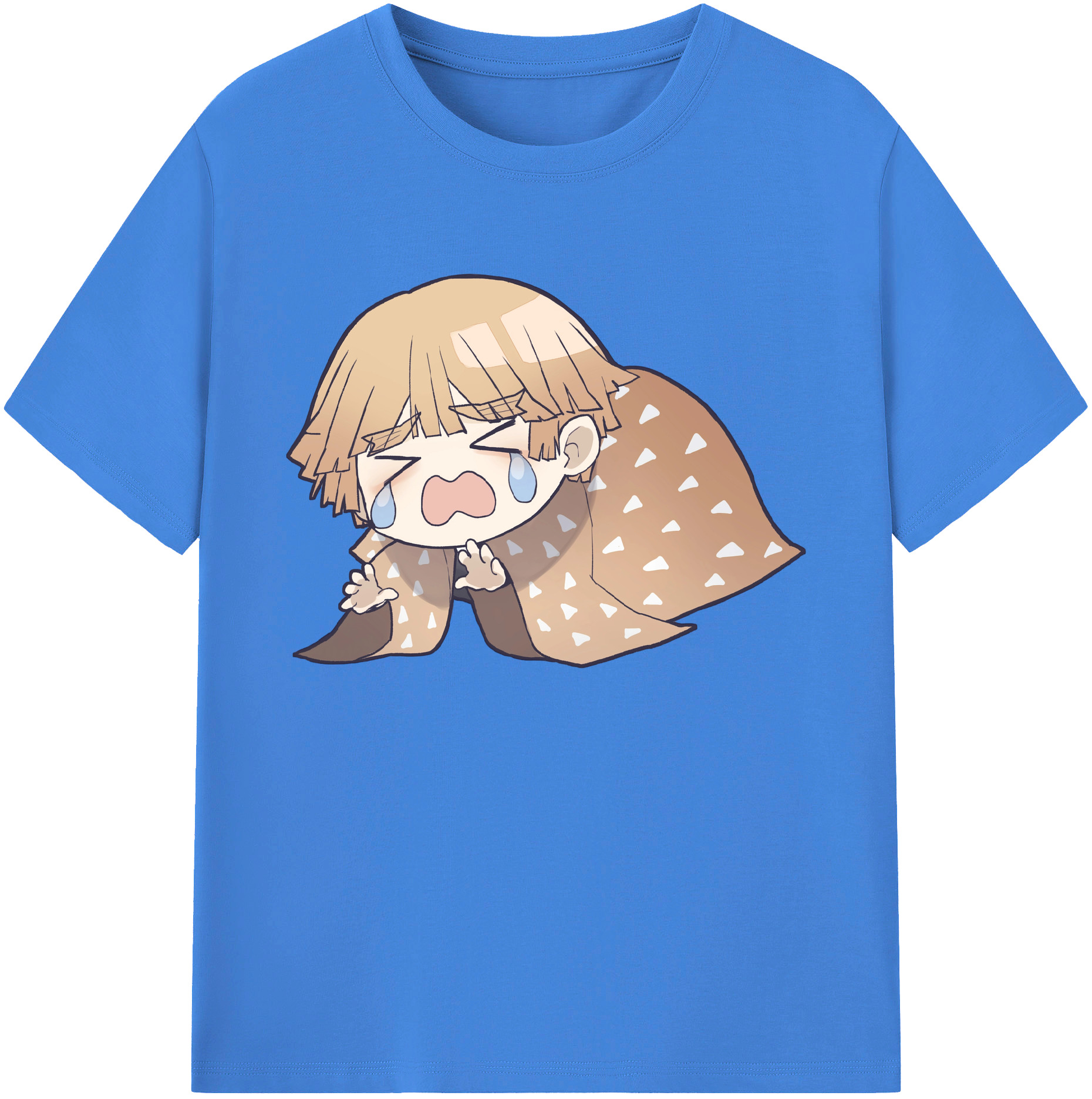 （画像用） 鬼滅の刃（きめつのやいば）我妻 善逸／あがつま ぜんいつ Agatsuma Zenitsu 綿100％ メンズ半袖Tシャツ｜肌触りやわらか＆通気性