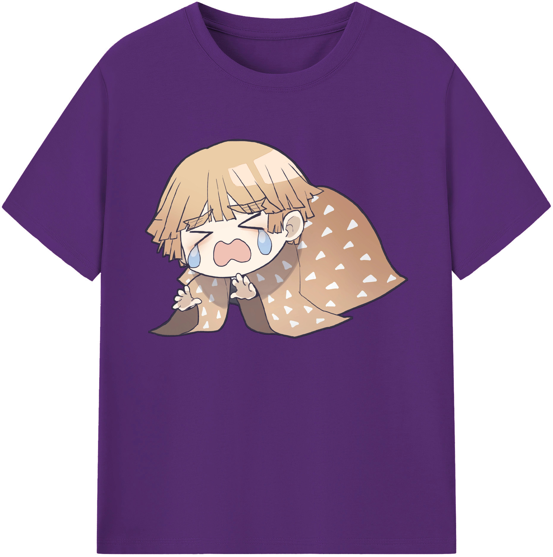 （画像用） 鬼滅の刃（きめつのやいば）我妻 善逸／あがつま ぜんいつ Agatsuma Zenitsu 綿100％ メンズ半袖Tシャツ｜肌触りやわらか＆通気性