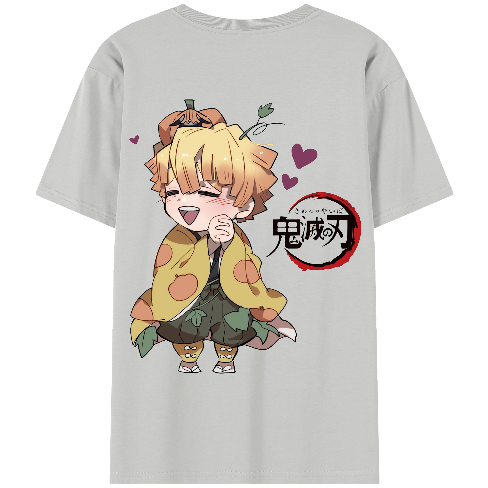 （画像用） 鬼滅の刃（きめつのやいば）我妻 善逸／あがつま ぜんいつ Agatsuma Zenitsu レディース半袖Tシャツ(バックプリント)