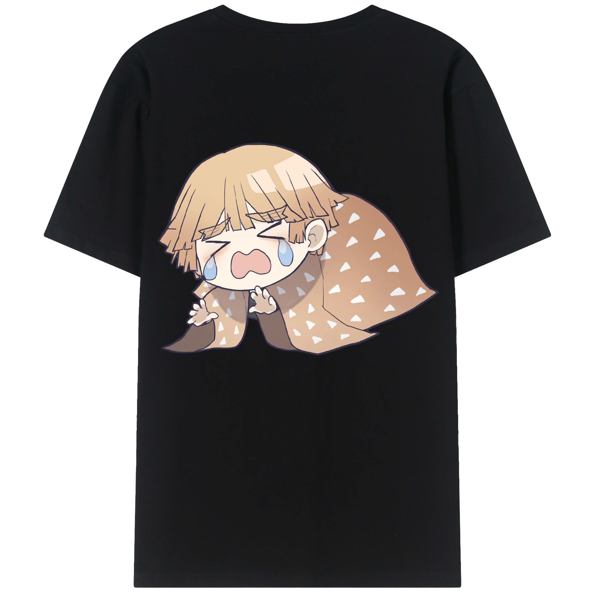 （画像用） 鬼滅の刃（きめつのやいば）我妻 善逸／あがつま ぜんいつ Agatsuma Zenitsu レディース半袖Tシャツ(バックプリント)
