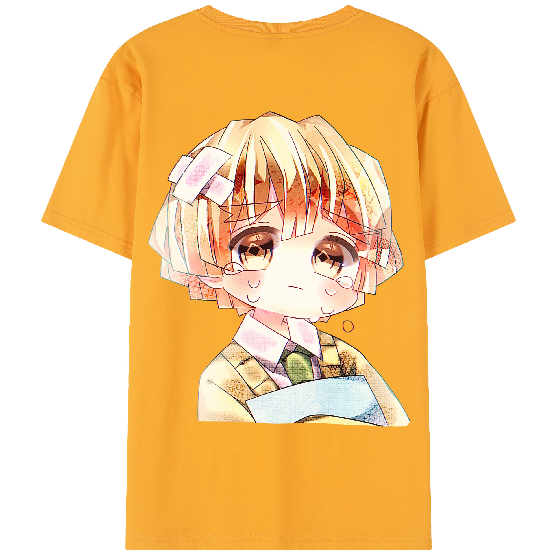 （画像用） 鬼滅の刃（きめつのやいば）我妻 善逸／あがつま ぜんいつ Agatsuma Zenitsu レディース半袖Tシャツ(バックプリント)