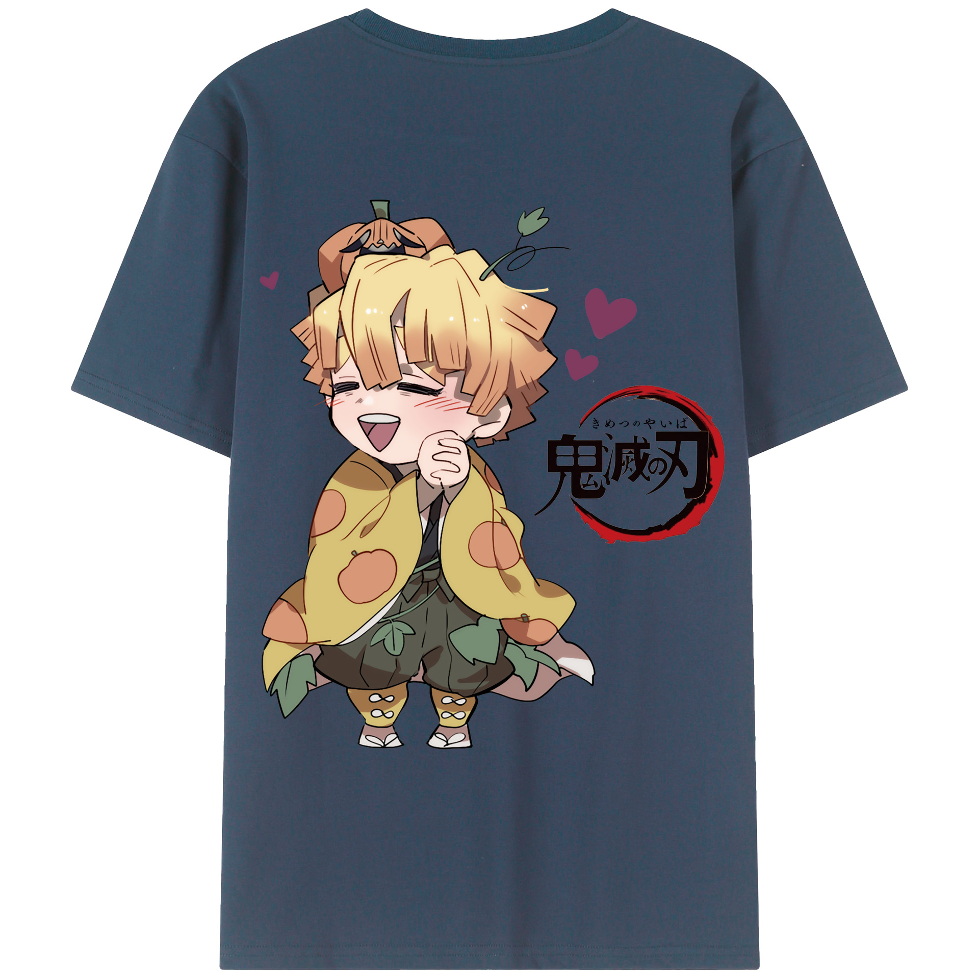 （画像用） 鬼滅の刃（きめつのやいば）我妻 善逸／あがつま ぜんいつ Agatsuma Zenitsu レディース半袖Tシャツ(バックプリント)