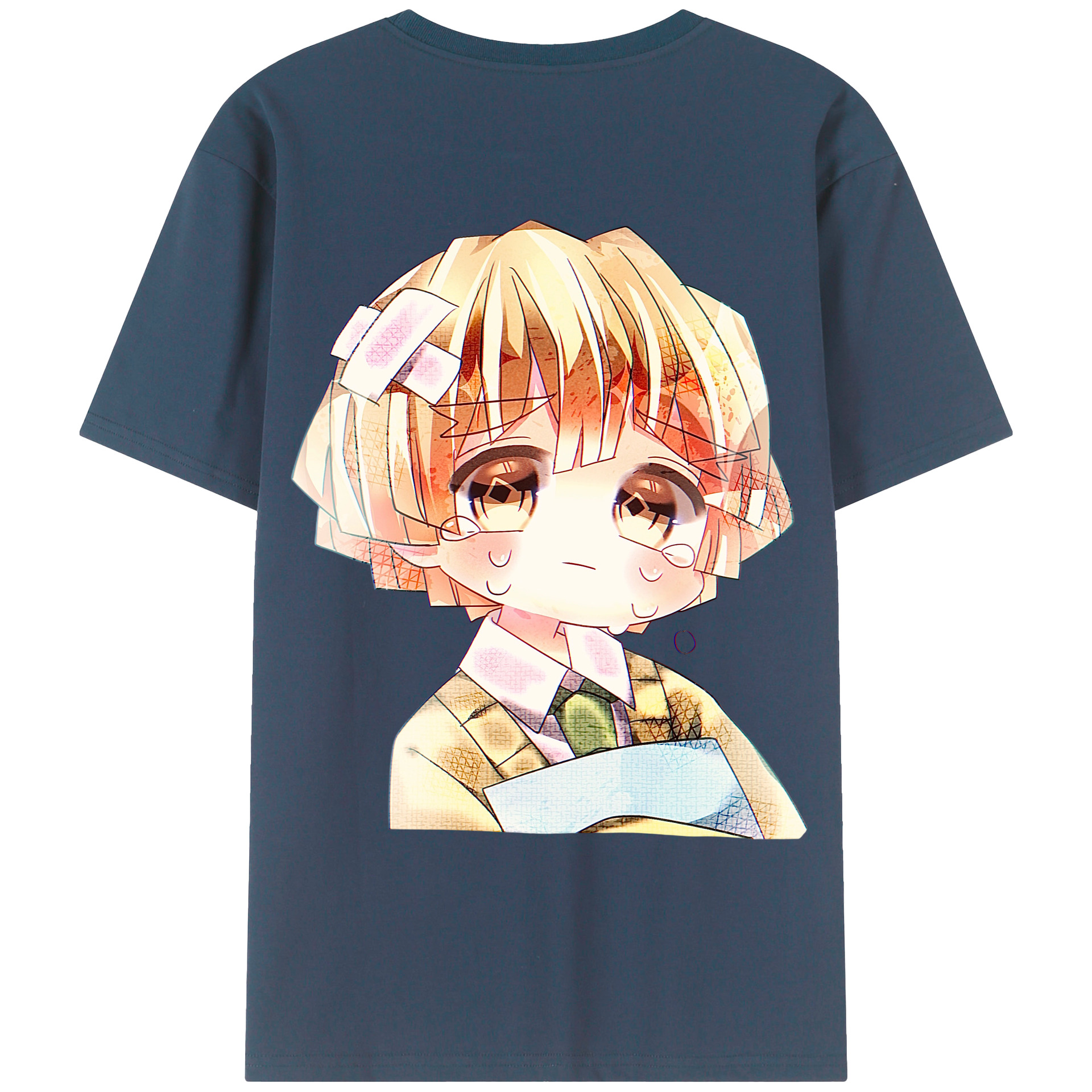 （画像用） 鬼滅の刃（きめつのやいば）我妻 善逸／あがつま ぜんいつ Agatsuma Zenitsu レディース半袖Tシャツ(バックプリント)