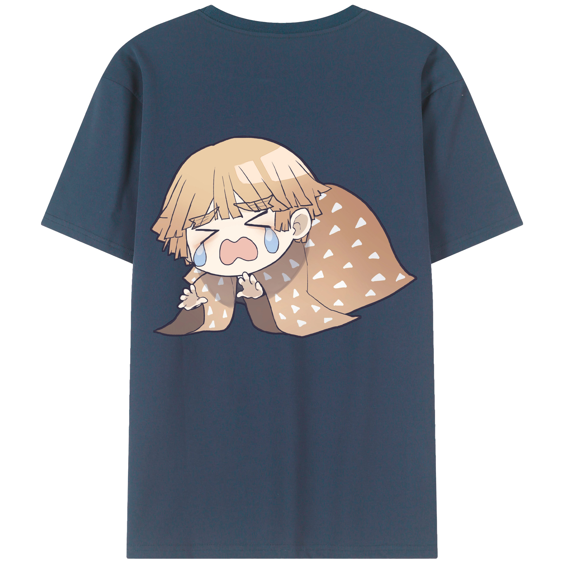 （画像用） 鬼滅の刃（きめつのやいば）我妻 善逸／あがつま ぜんいつ Agatsuma Zenitsu レディース半袖Tシャツ(バックプリント)