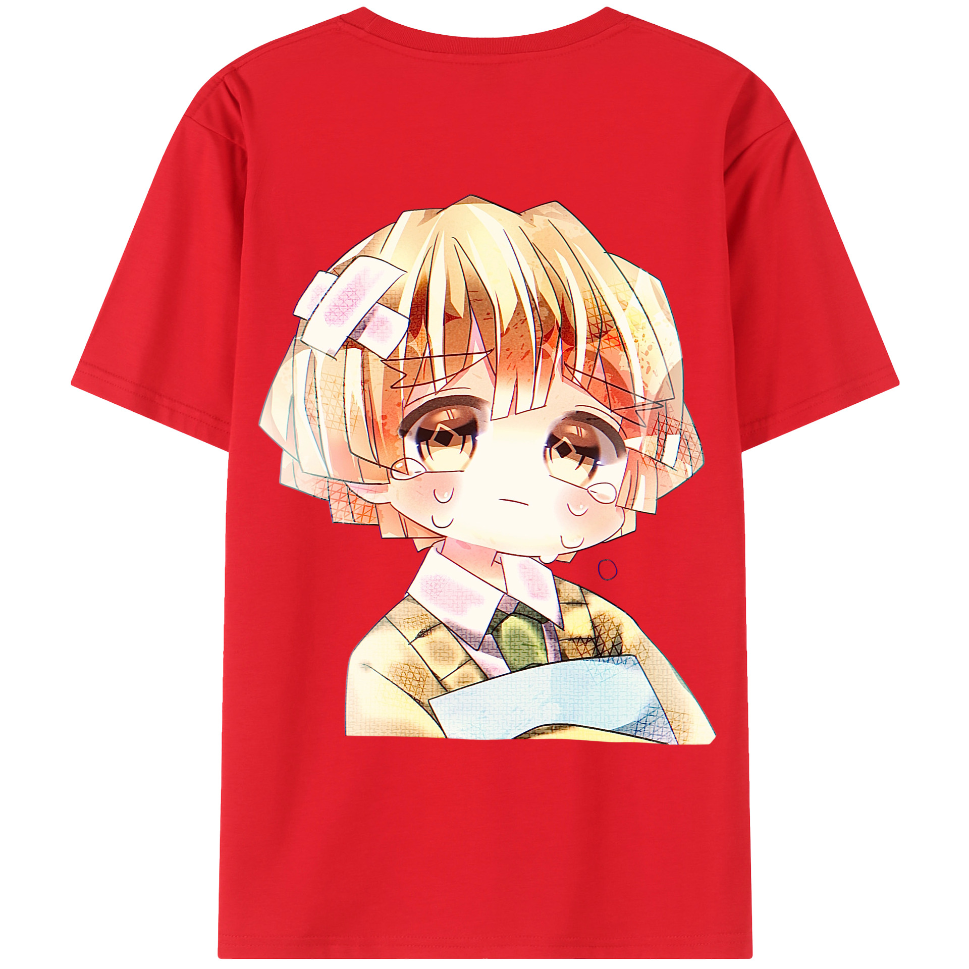 （画像用） 鬼滅の刃（きめつのやいば）我妻 善逸／あがつま ぜんいつ Agatsuma Zenitsu レディース半袖Tシャツ(バックプリント)