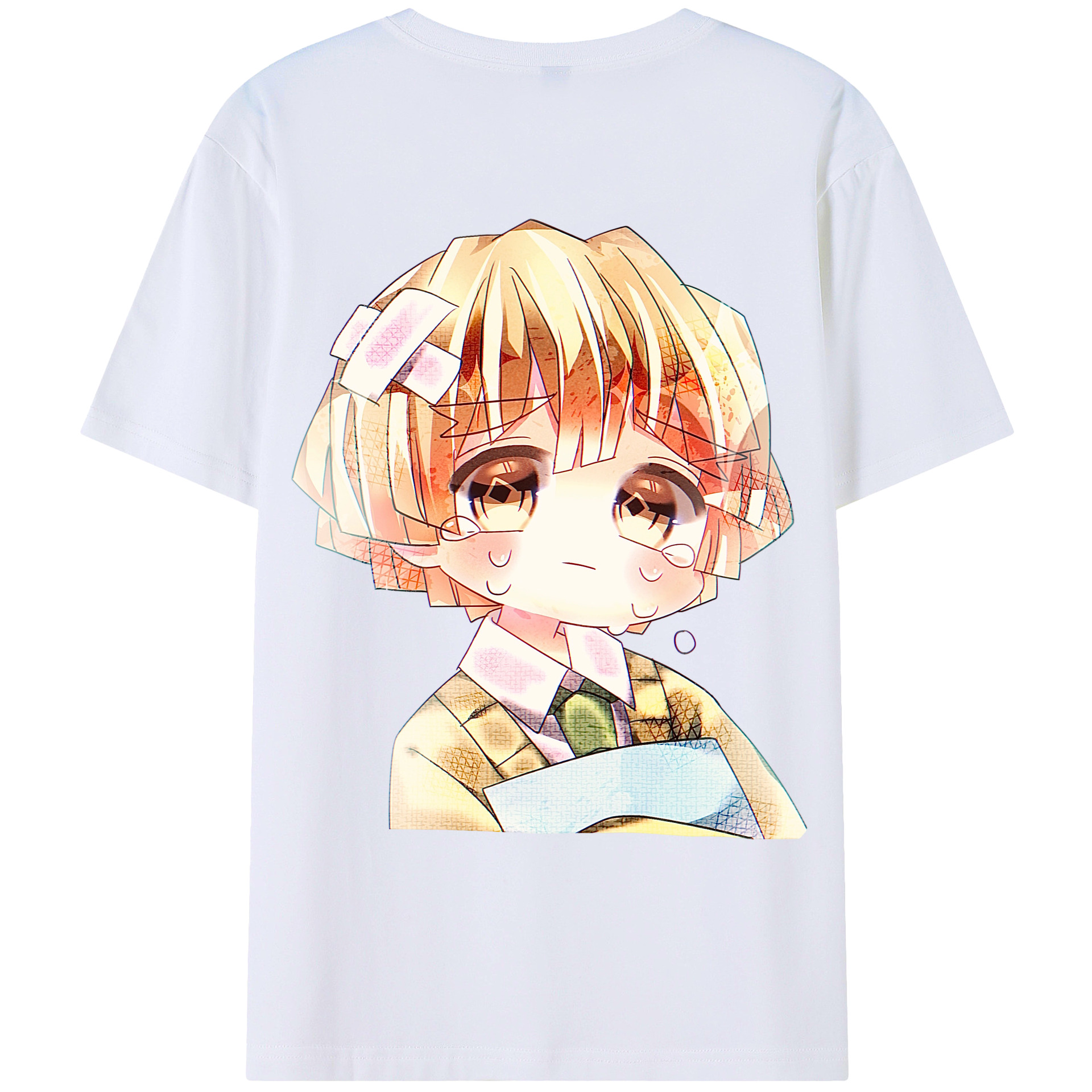 （画像用） 鬼滅の刃（きめつのやいば）我妻 善逸／あがつま ぜんいつ Agatsuma Zenitsu レディース半袖Tシャツ(バックプリント)