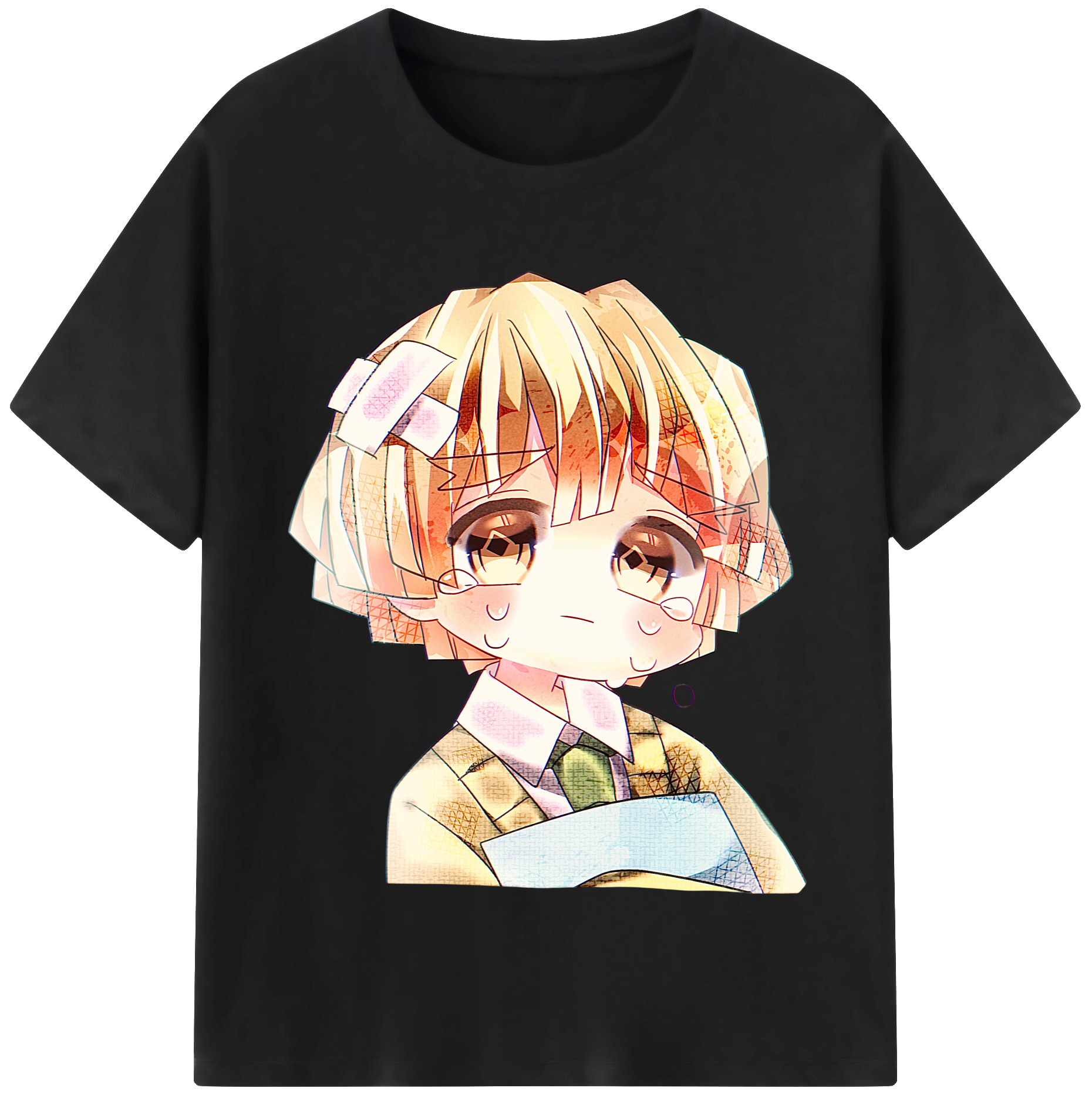 （画像用） 鬼滅の刃（きめつのやいば）我妻 善逸／あがつま ぜんいつ Agatsuma Zenitsu レディースカジュアルプリントTシャツ（綿100％）