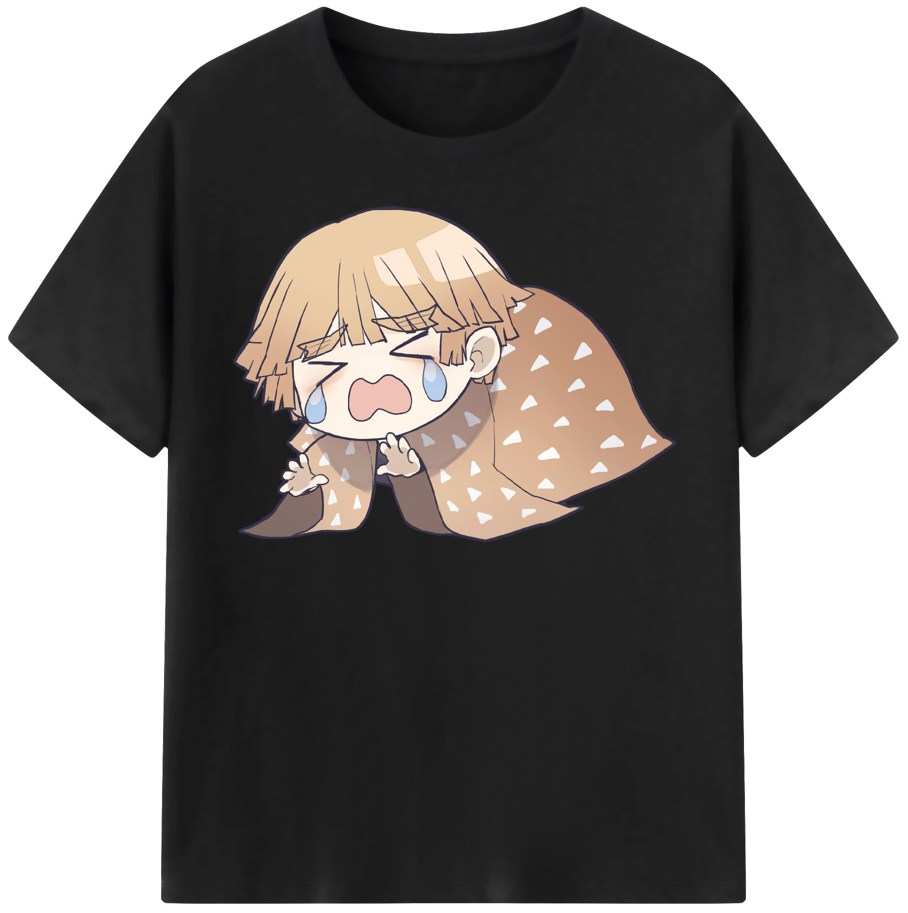 （画像用） 鬼滅の刃（きめつのやいば）我妻 善逸／あがつま ぜんいつ Agatsuma Zenitsu レディースカジュアルプリントTシャツ（綿100％）